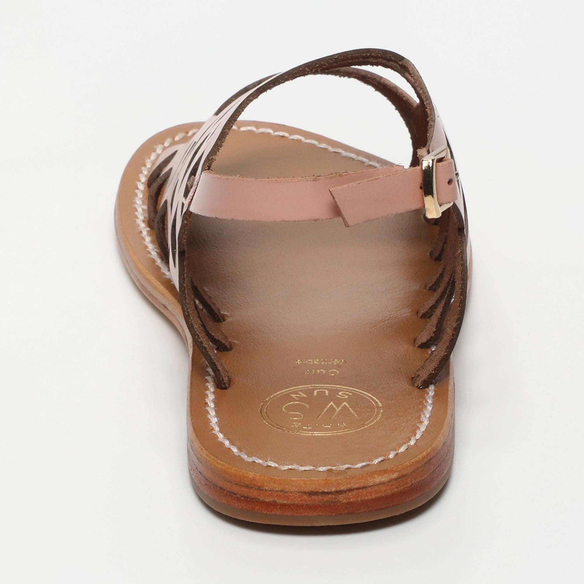 ARACATI sandales en cuir rose