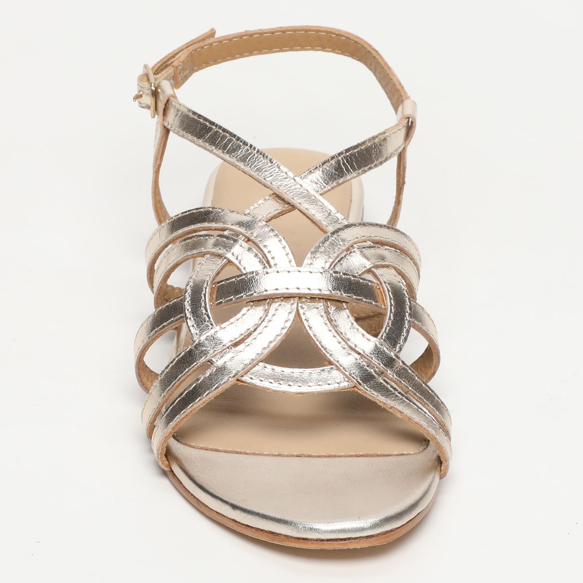 AROCHE sandales fantaisie en cuir or