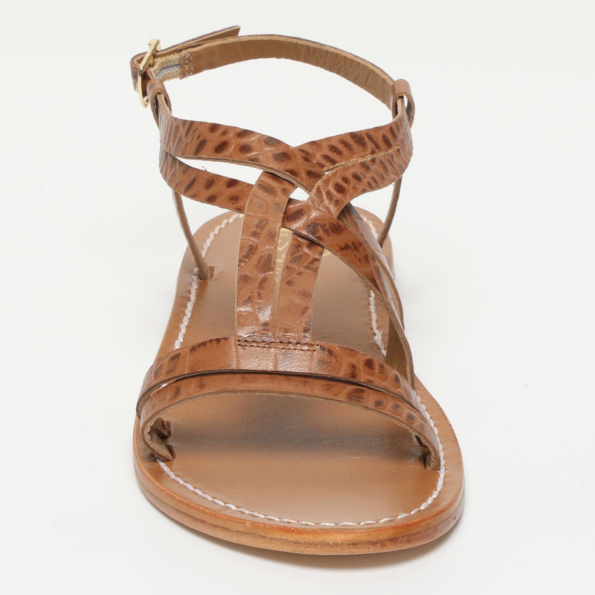 BERLANGA sandales en cuir brun