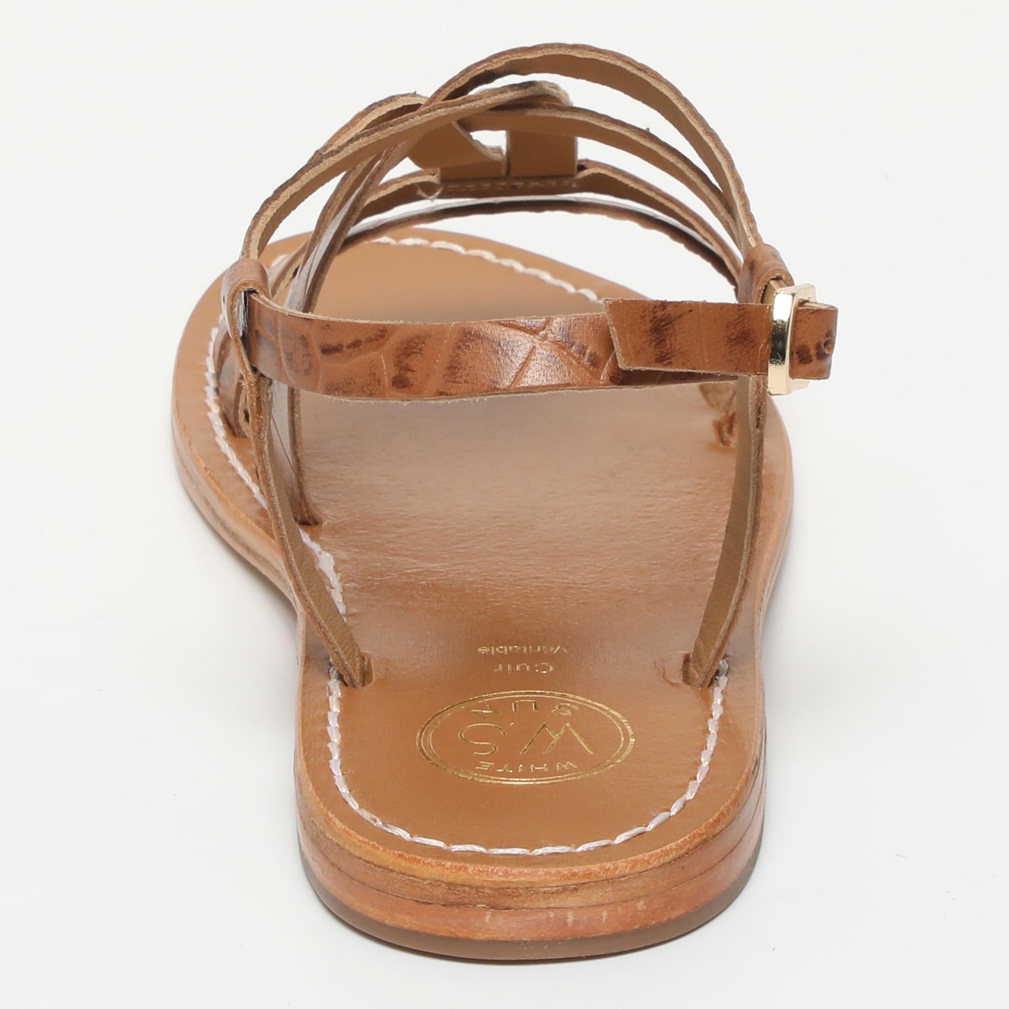 BERLANGA sandales en cuir brun