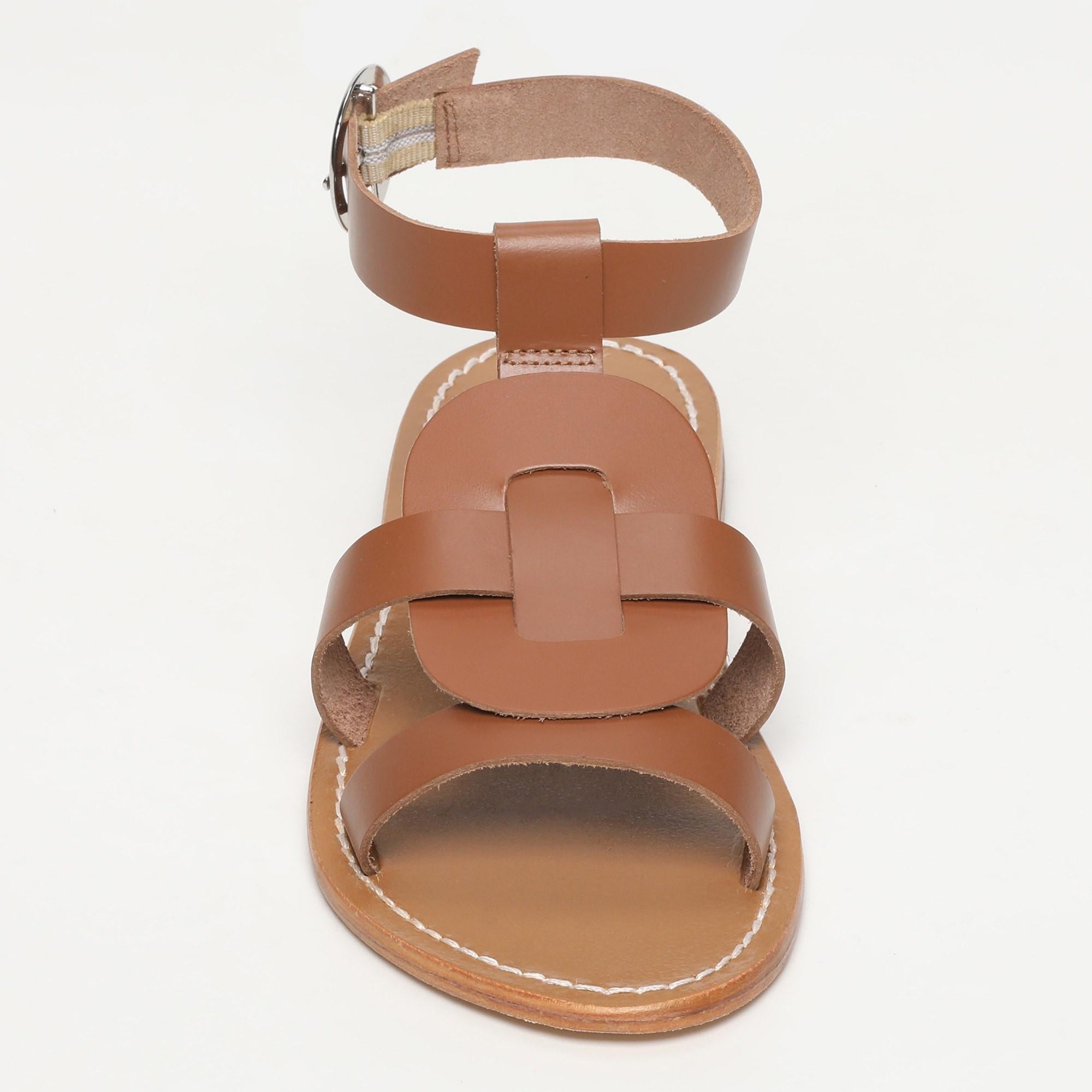 BERROCAL sandales bracelet de cheville en cuir camel