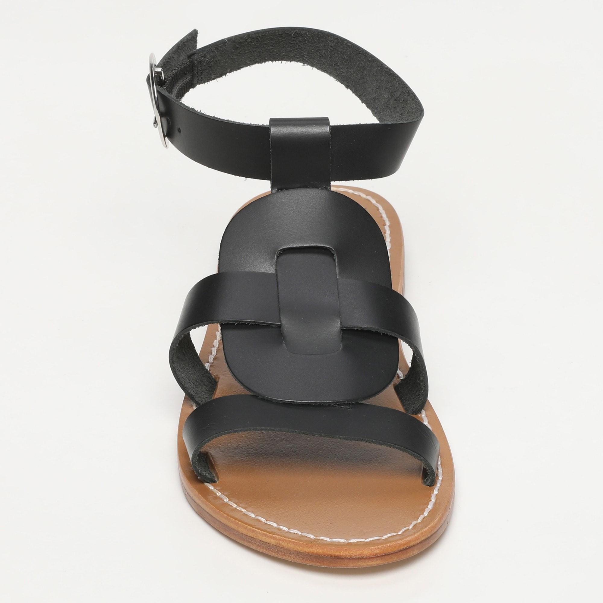 BERROCAL sandales bracelet de cheville en cuir noir