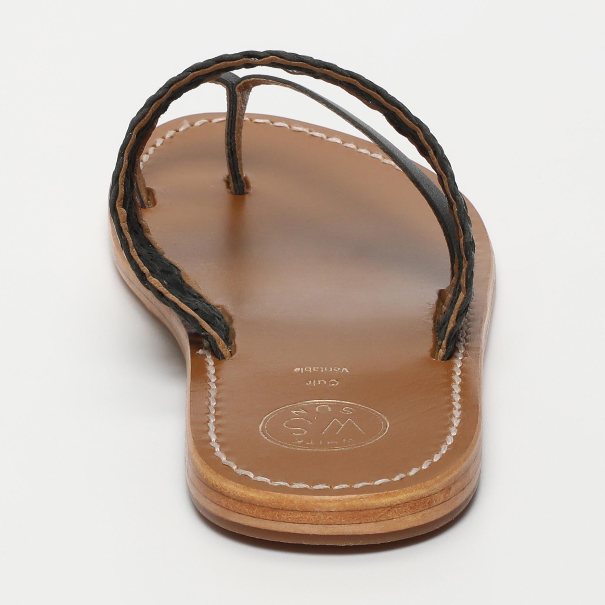 BITA sandales en cuir noir
