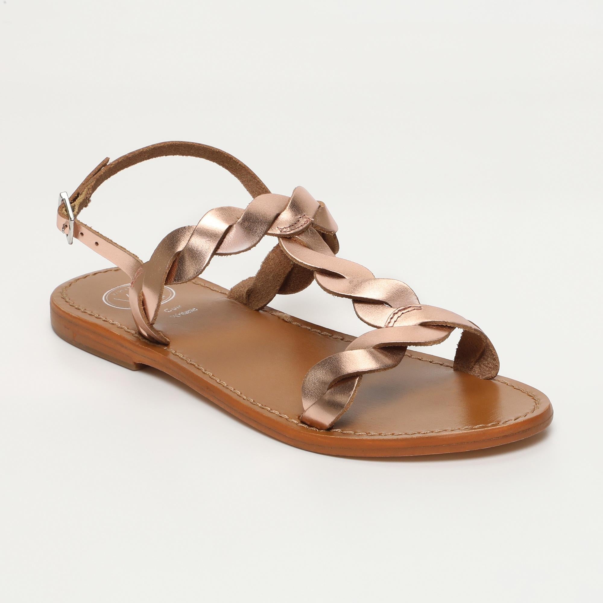 BURKE sandales en cuir or rose