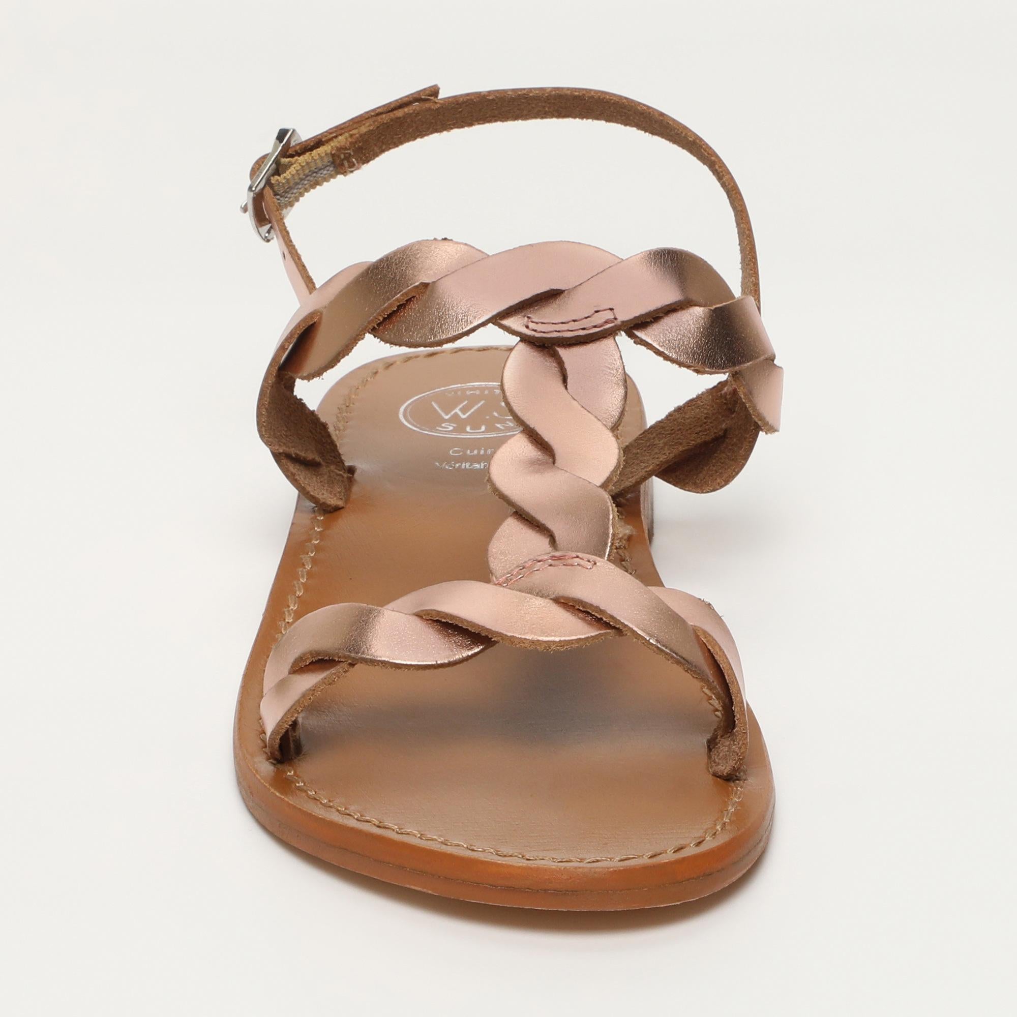 BURKE sandales en cuir or rose