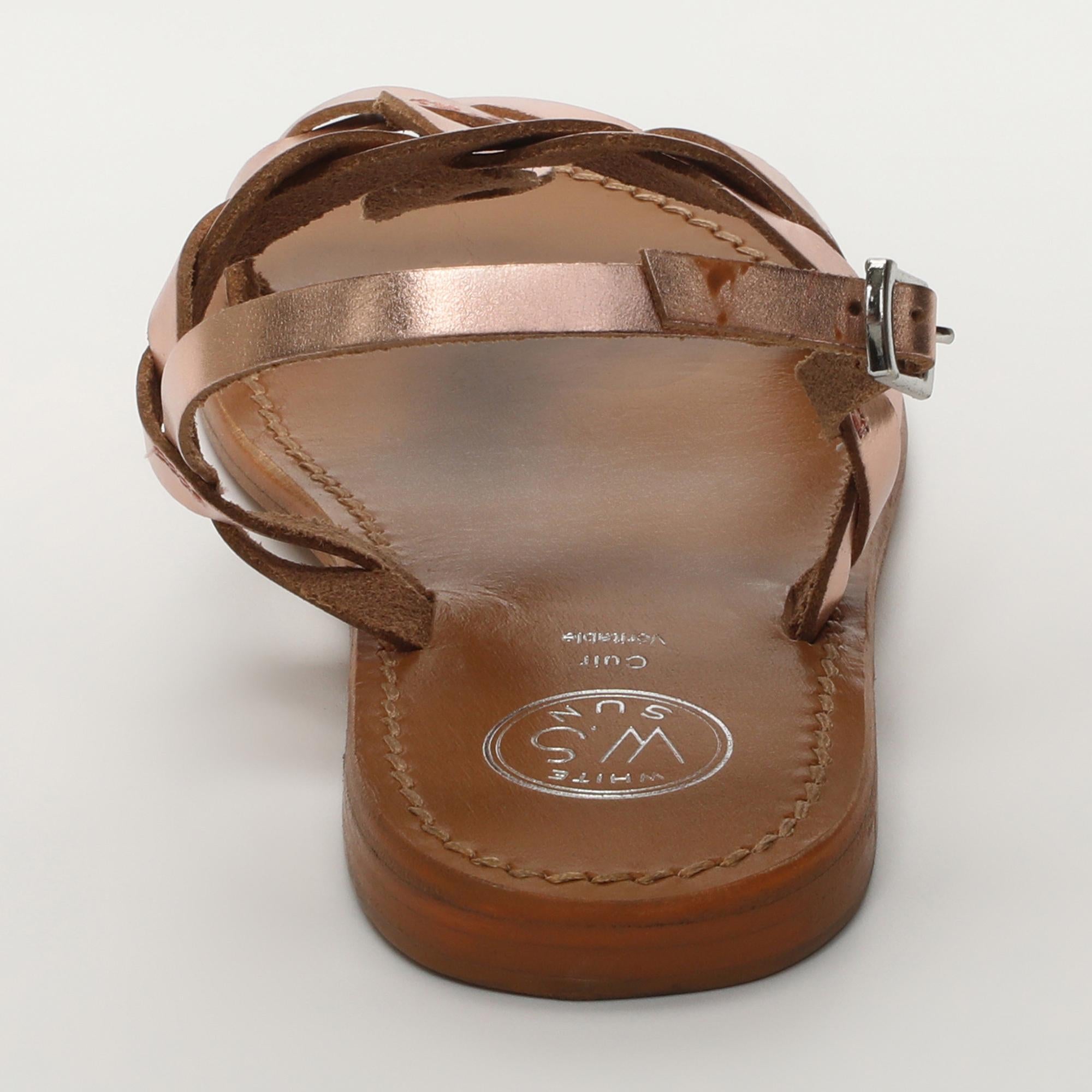 BURKE sandales en cuir or rose