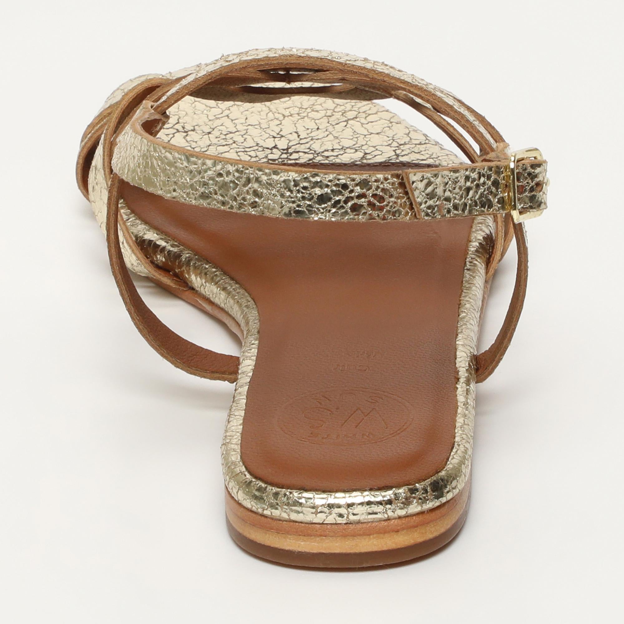 BARNALI sandales en cuir or