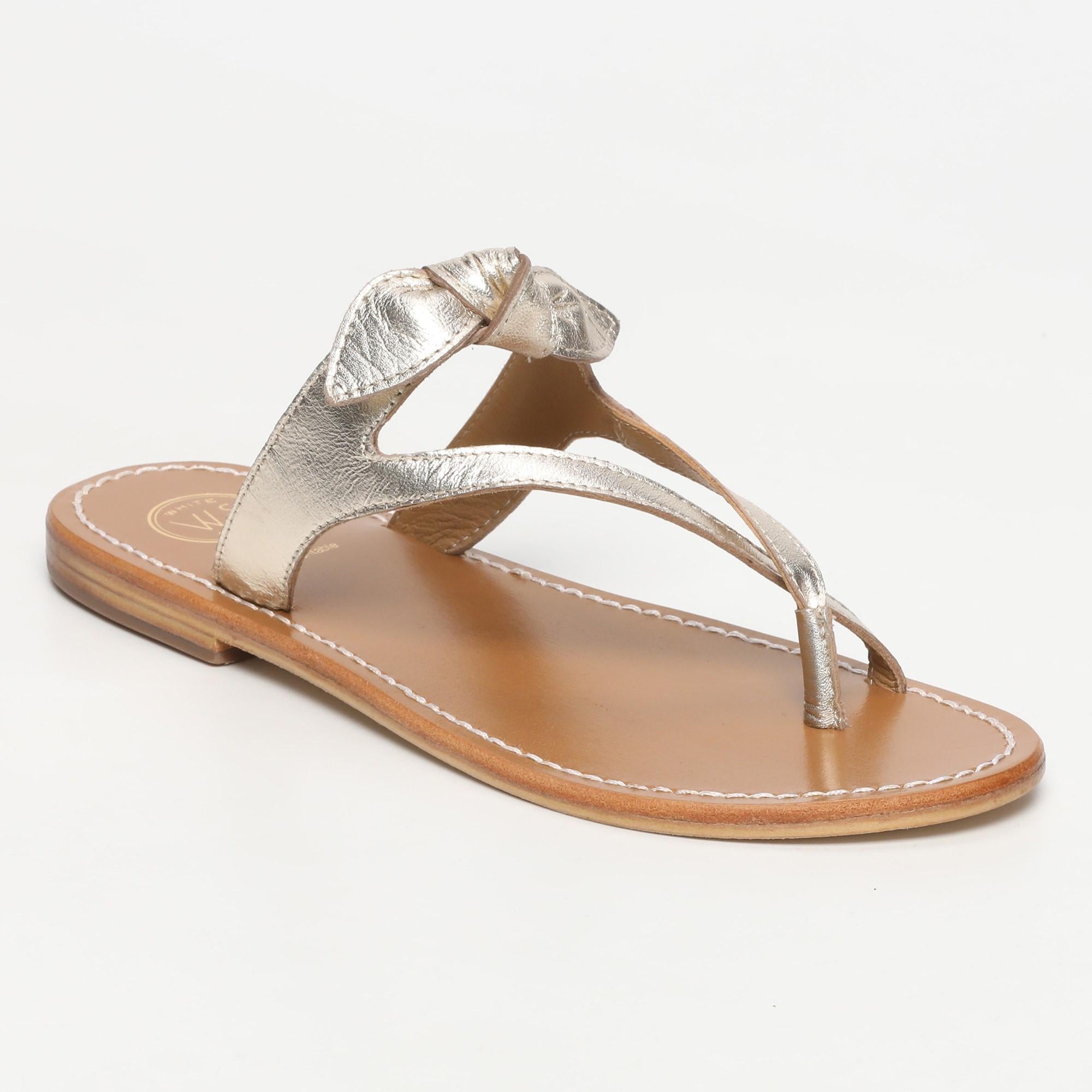 CALA mules entre doigt fantaisie en cuir platine
