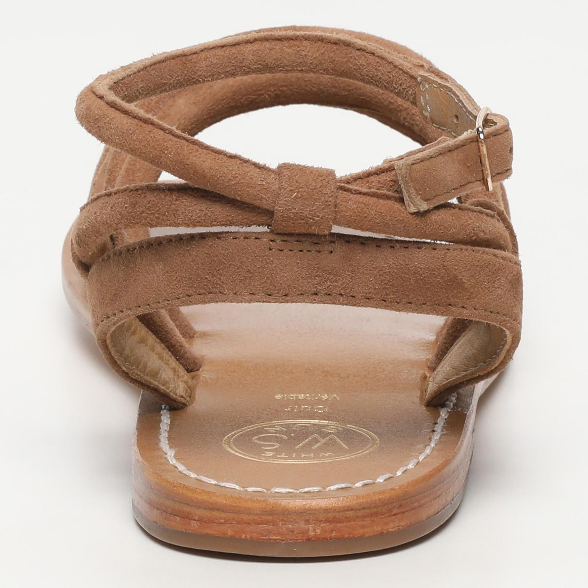 CALVILLA sandales bracelet de cheville en cuir camel