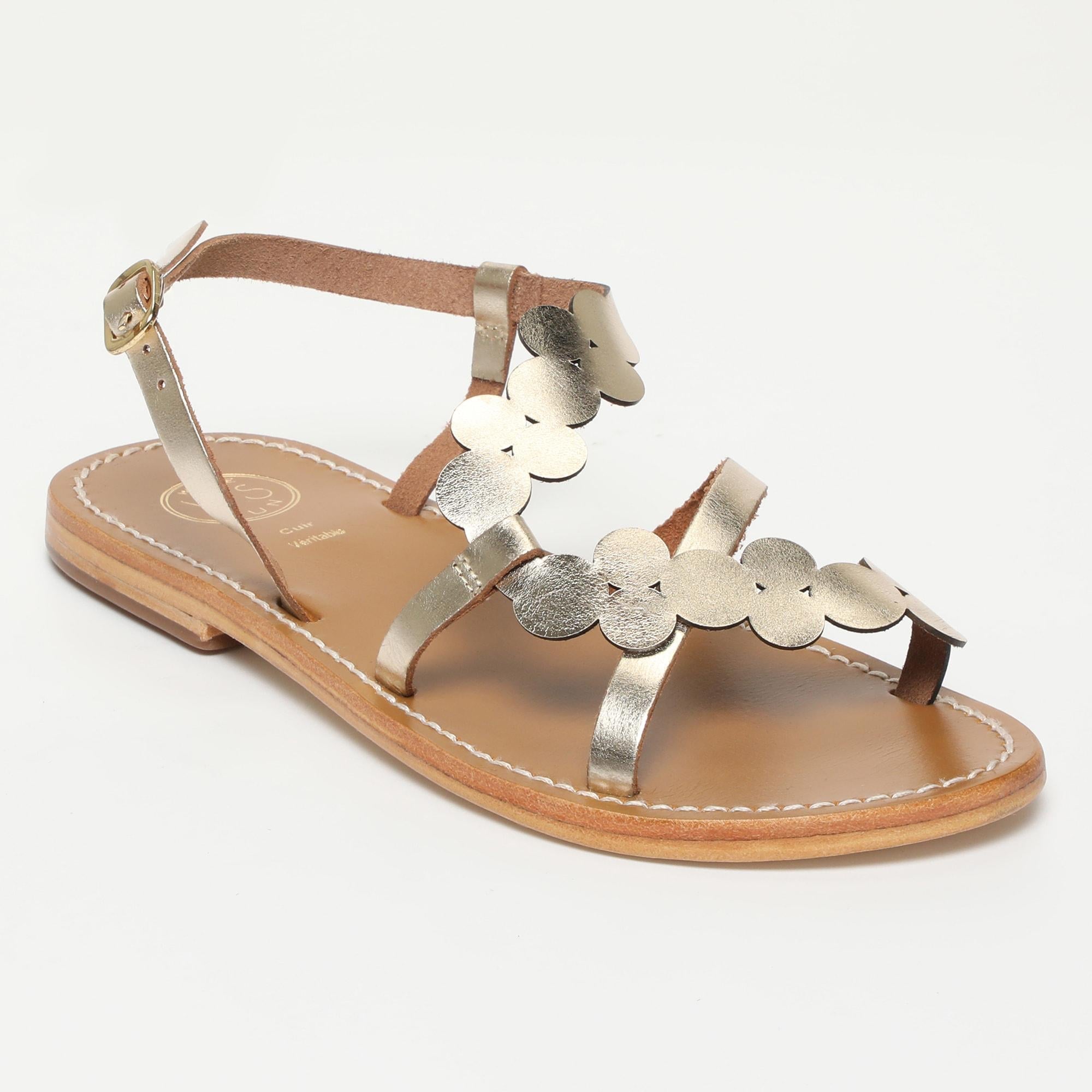 CAMPILE sandales fantaisie en cuir or
