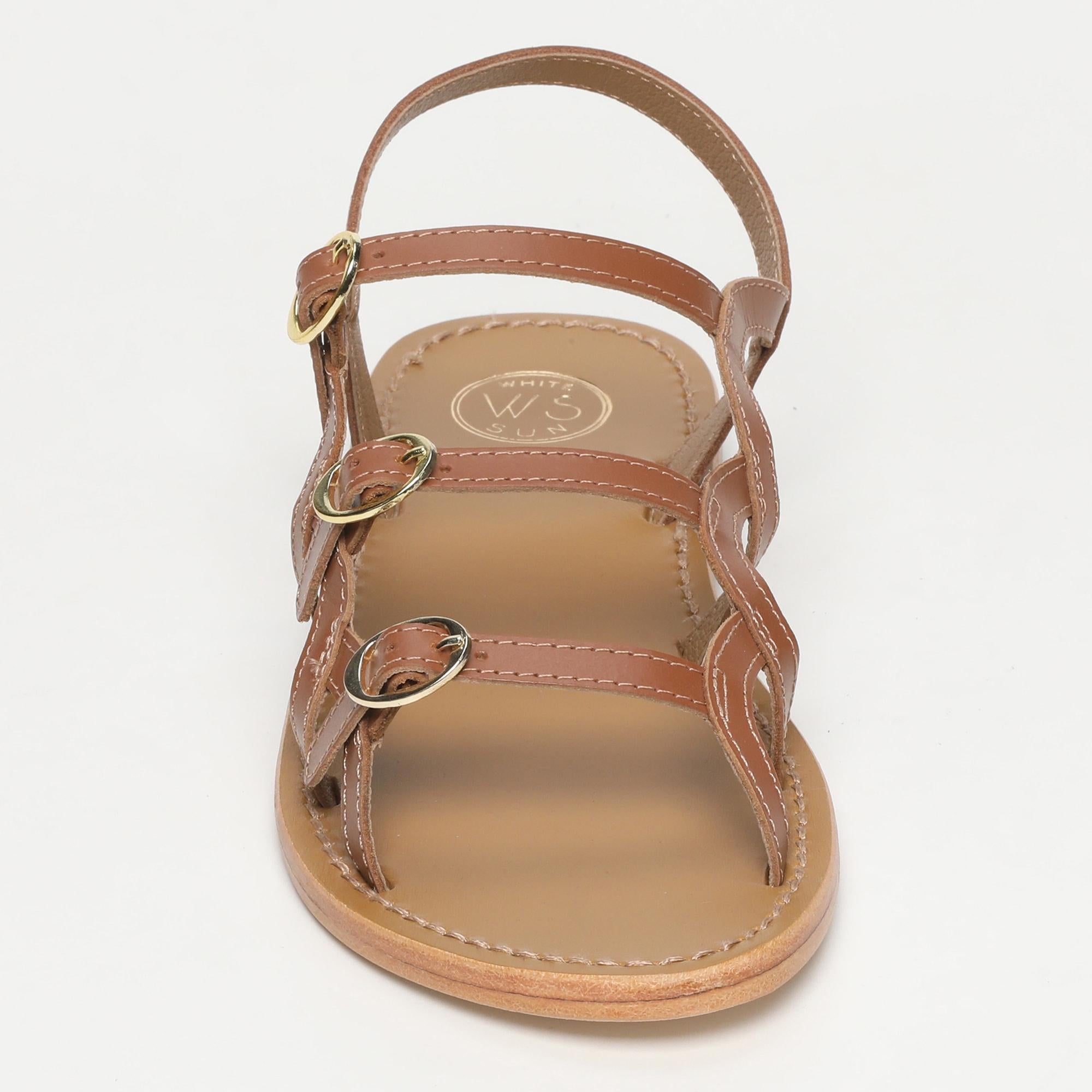 CASALTA sandales en cuir camel