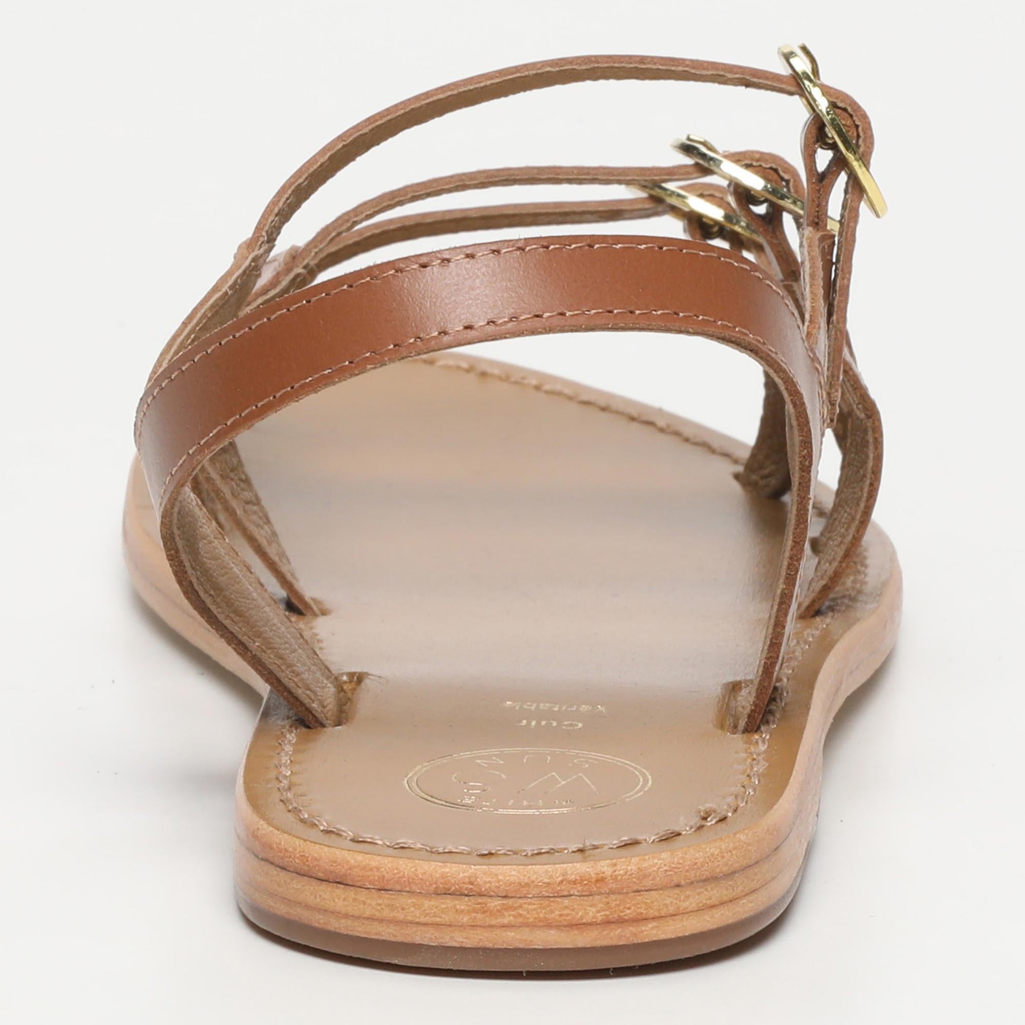 CASALTA sandales en cuir camel