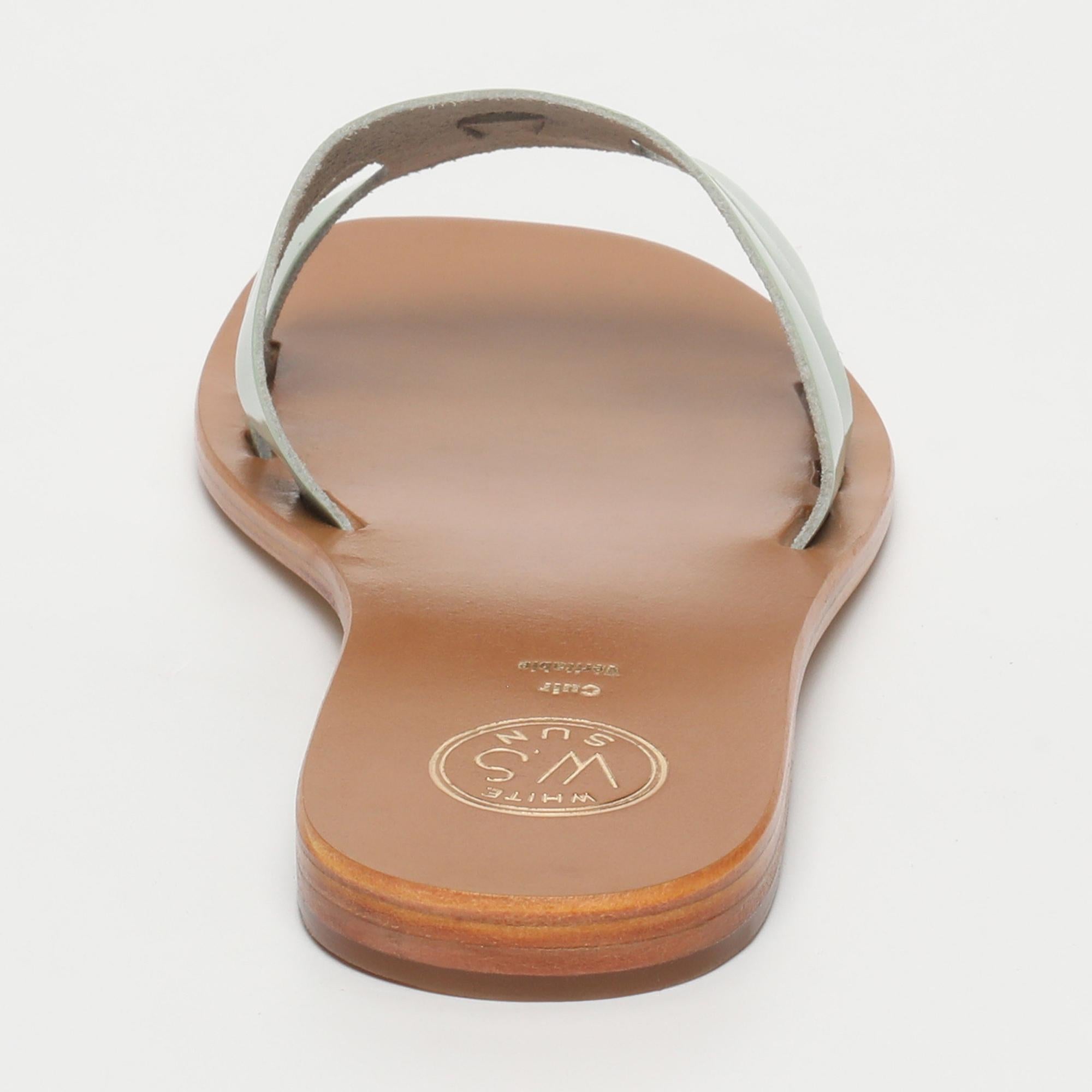 CLODIMIR sandales en cuir menthe