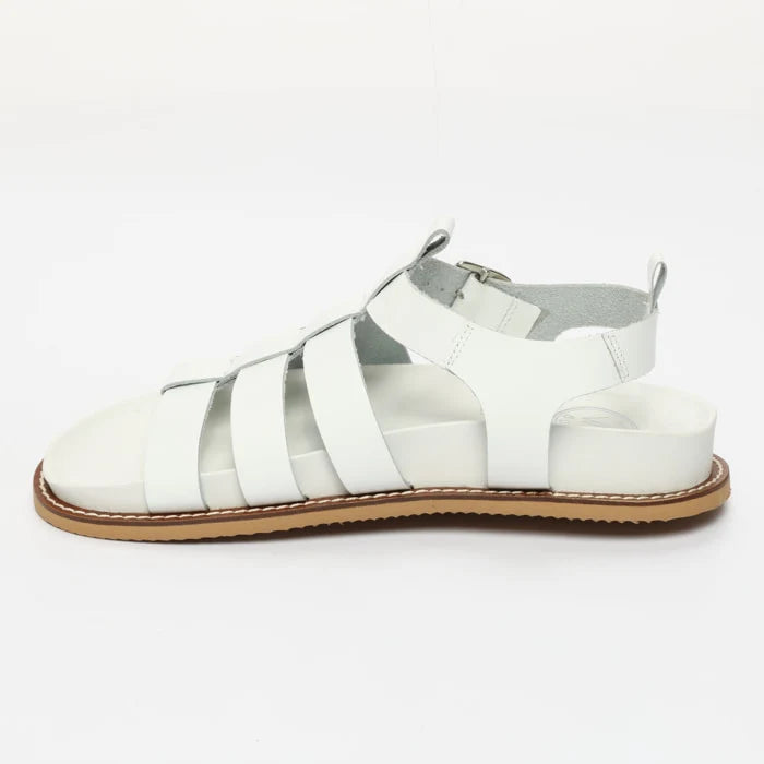 TYLER sandales en cuir blanc