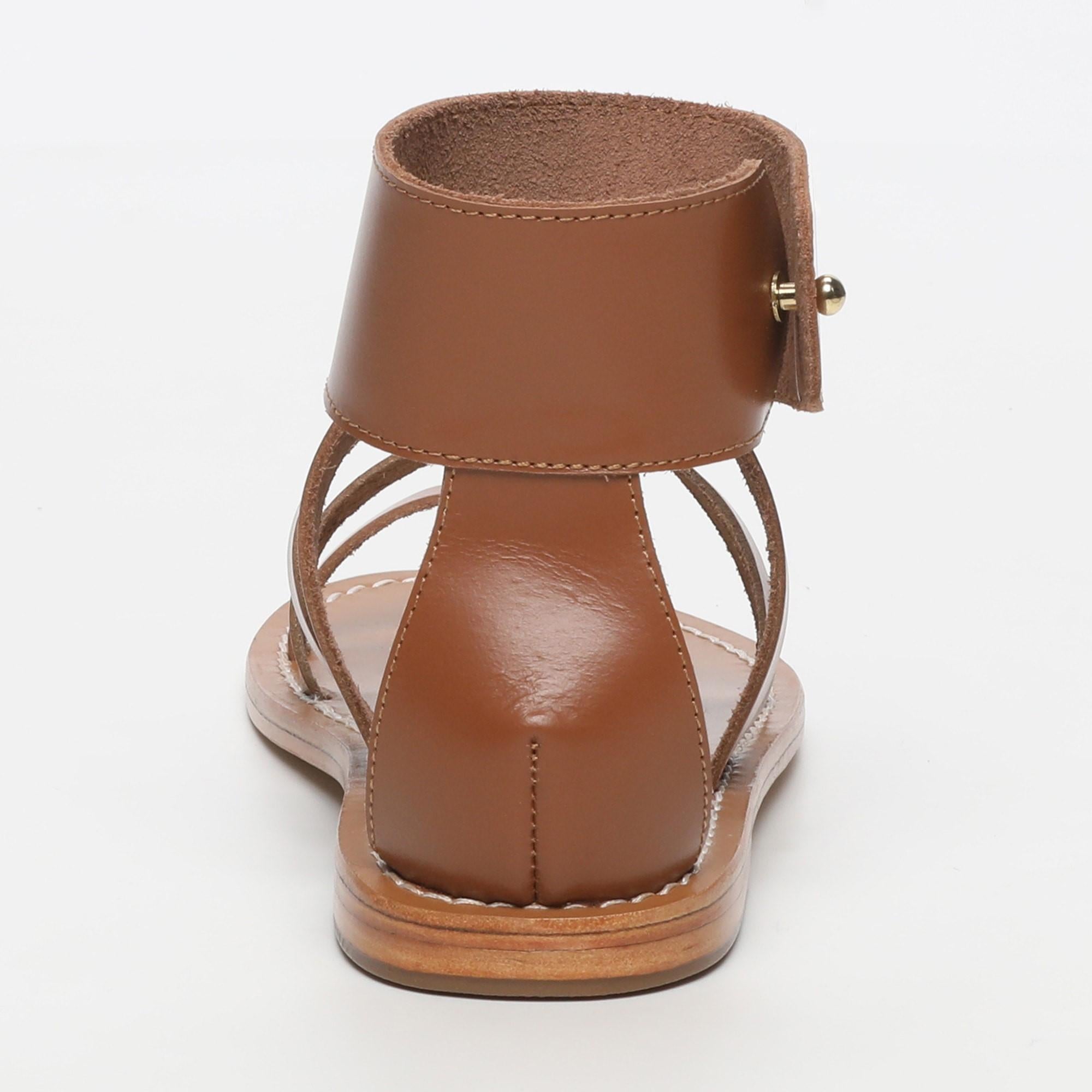 DARIKA sandales bracelet de cheville en cuir camel