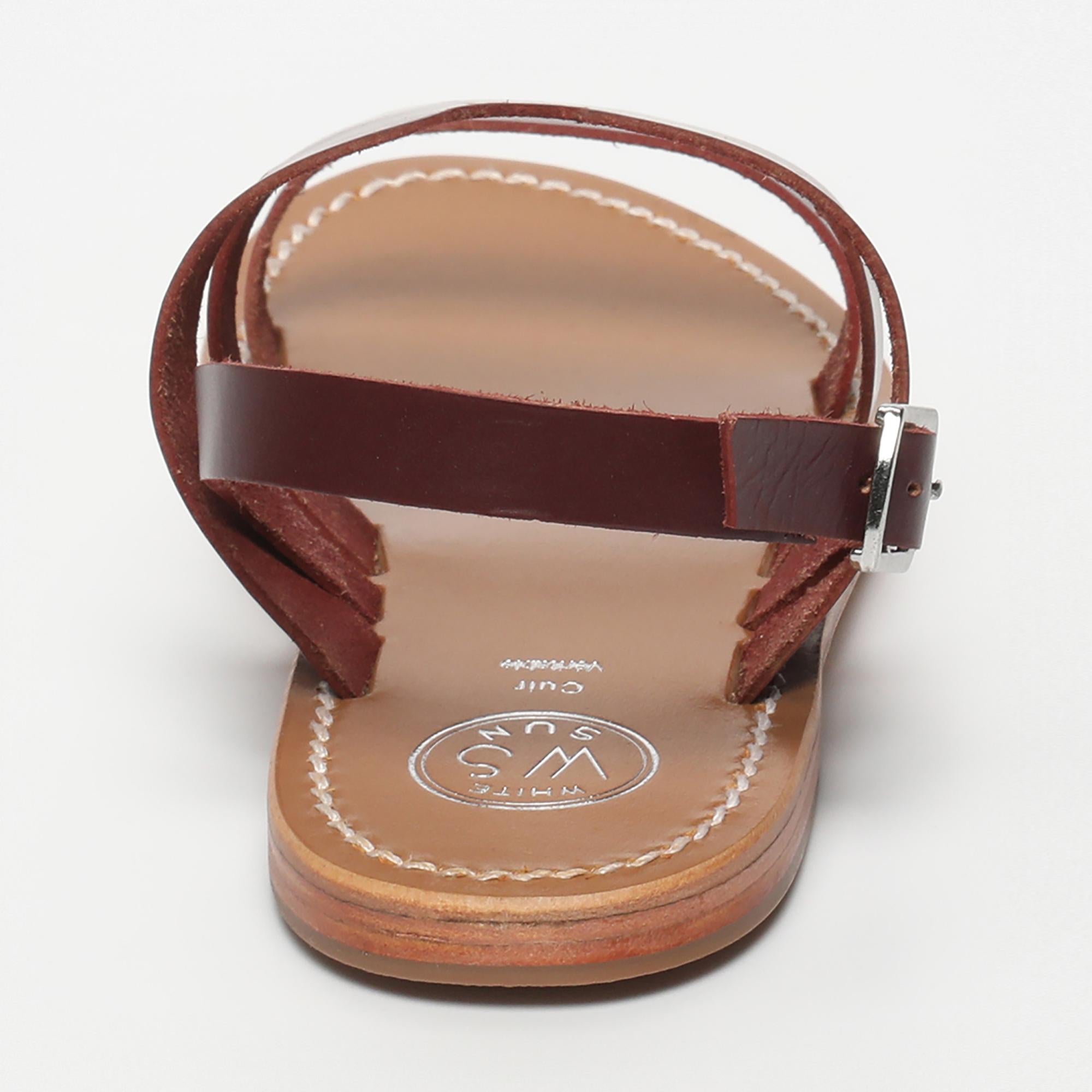 DAVITZA sandales en cuir bordeaux