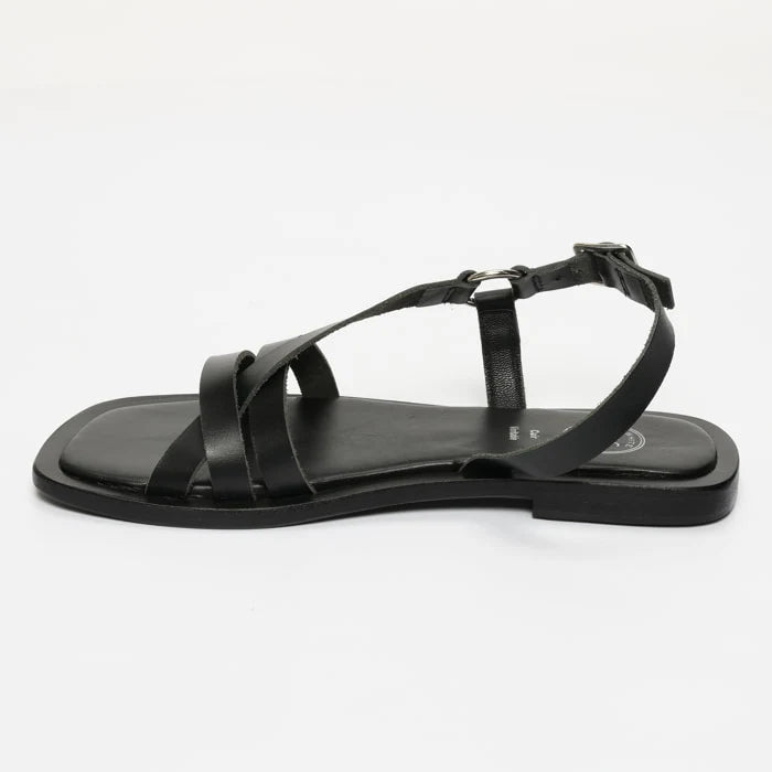 ZEPHRA sandales en cuir noir