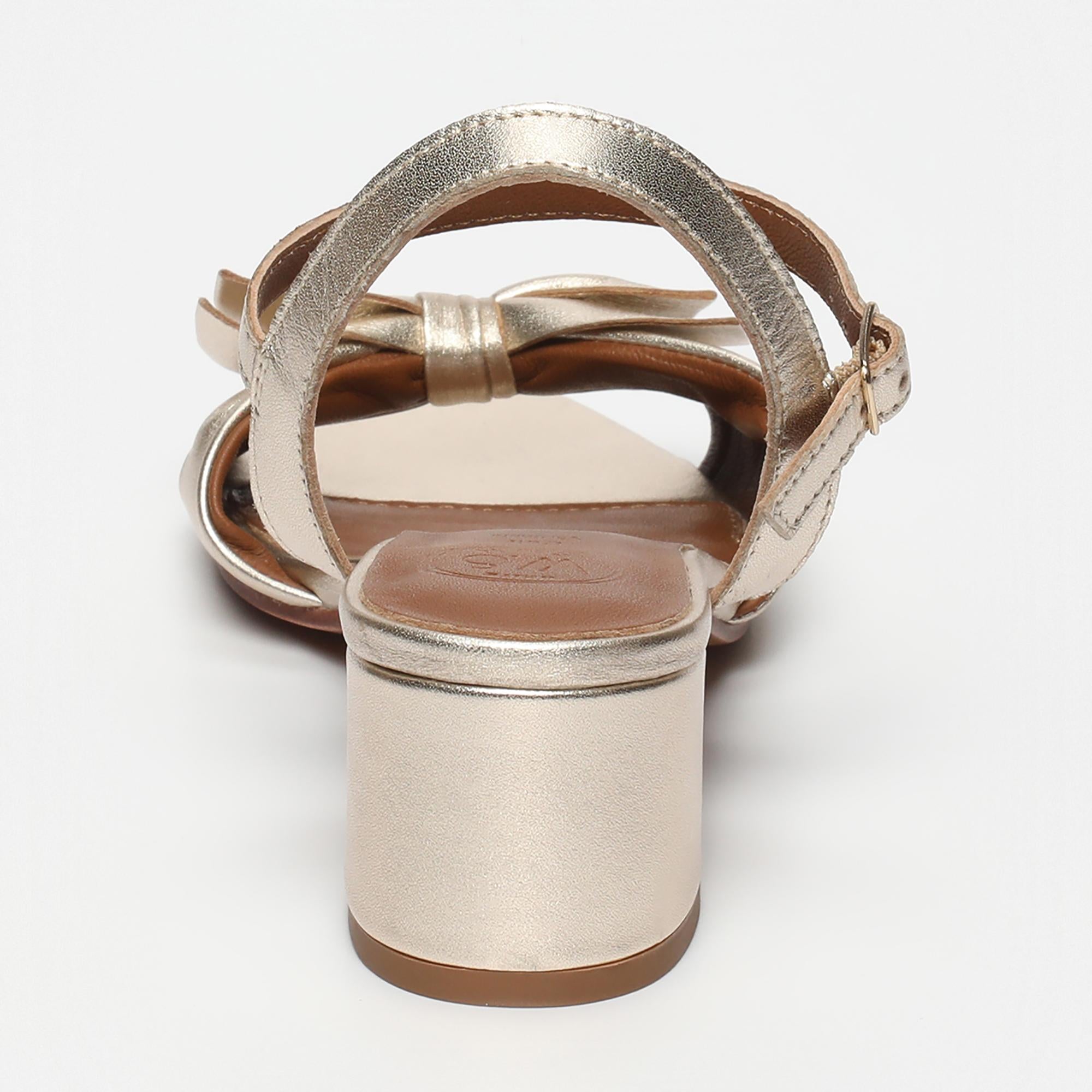 DEEPAMALA sandales talon en cuir or