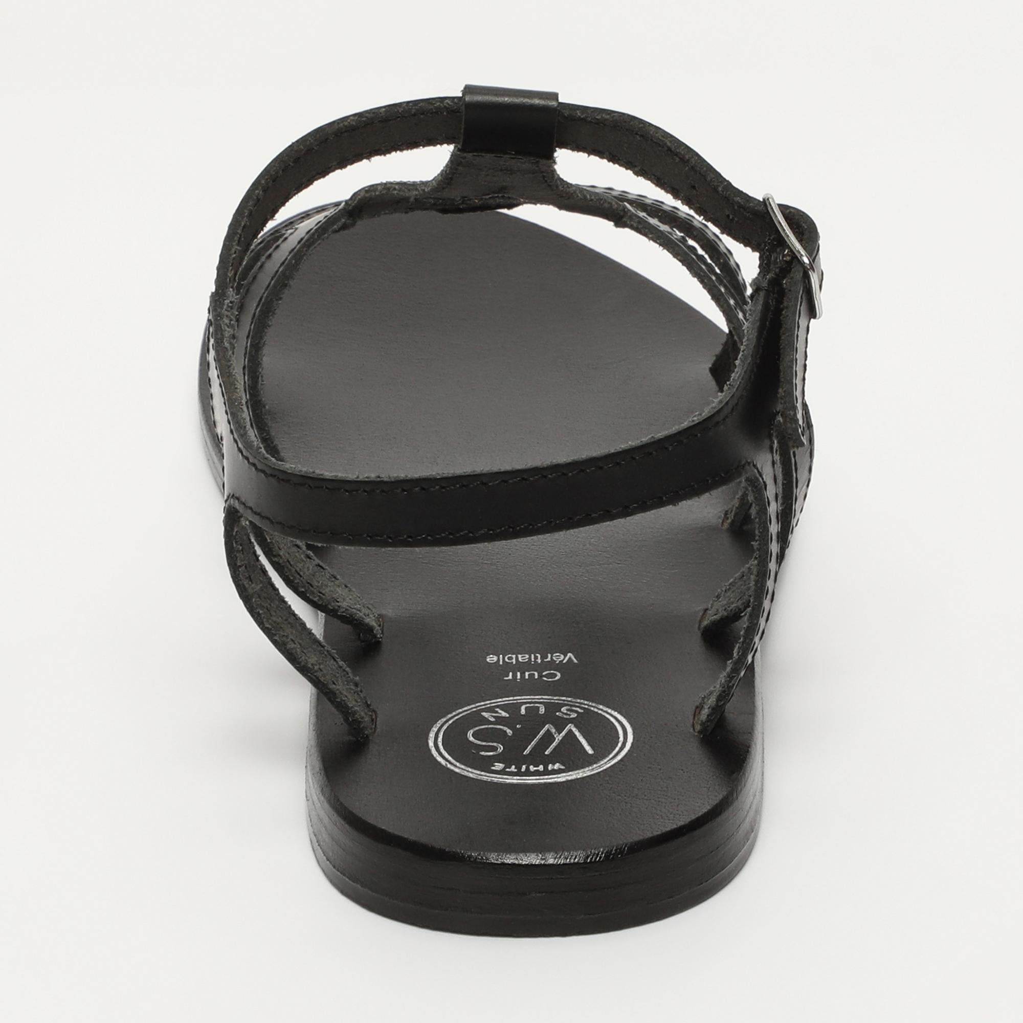 DEEPASHIKHA sandales en cuir noir
