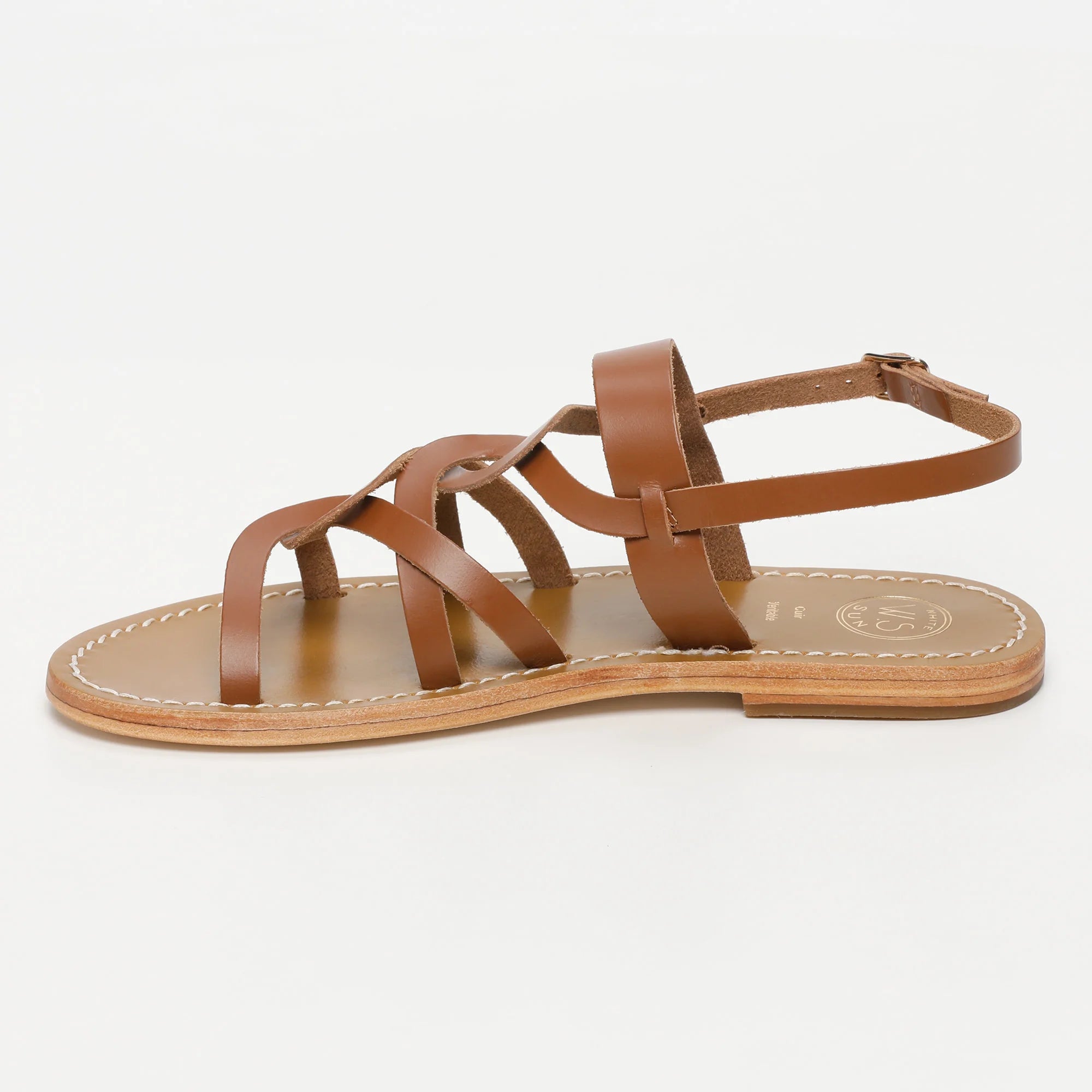 TONOSI sandales en cuir camel