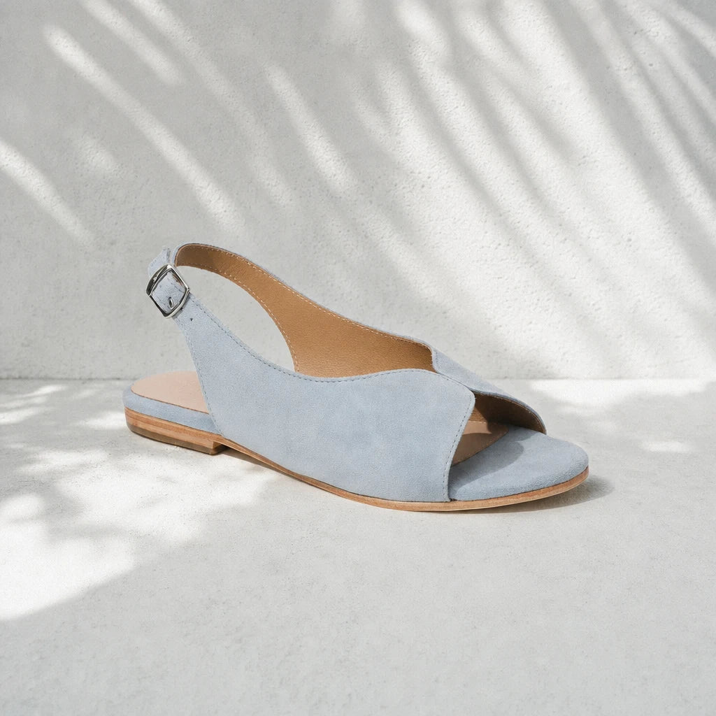 CHARLY sandales en cuir bleu clair