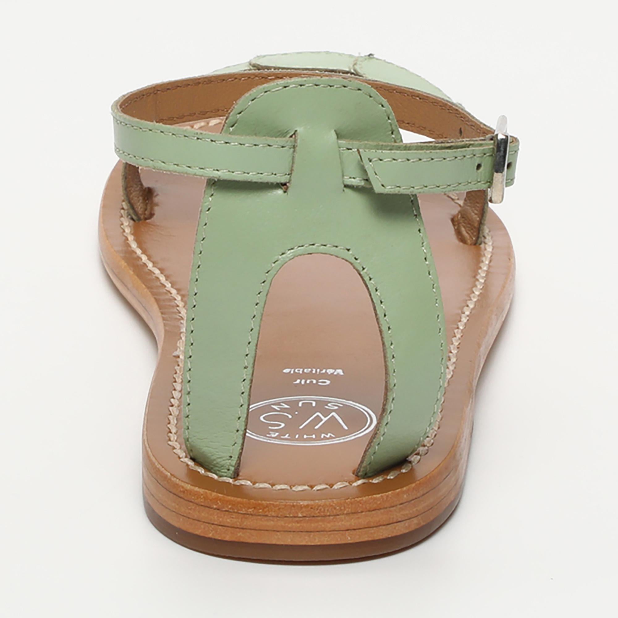 HAVILA sandales en cuir menthe