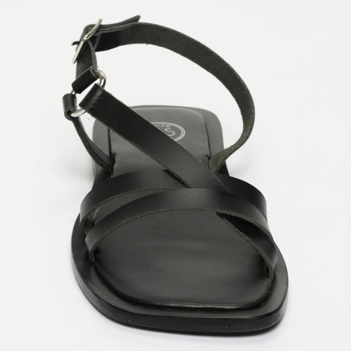 ZEPHRA sandales en cuir noir