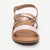 FLORA sandales cuir rosegold + pink