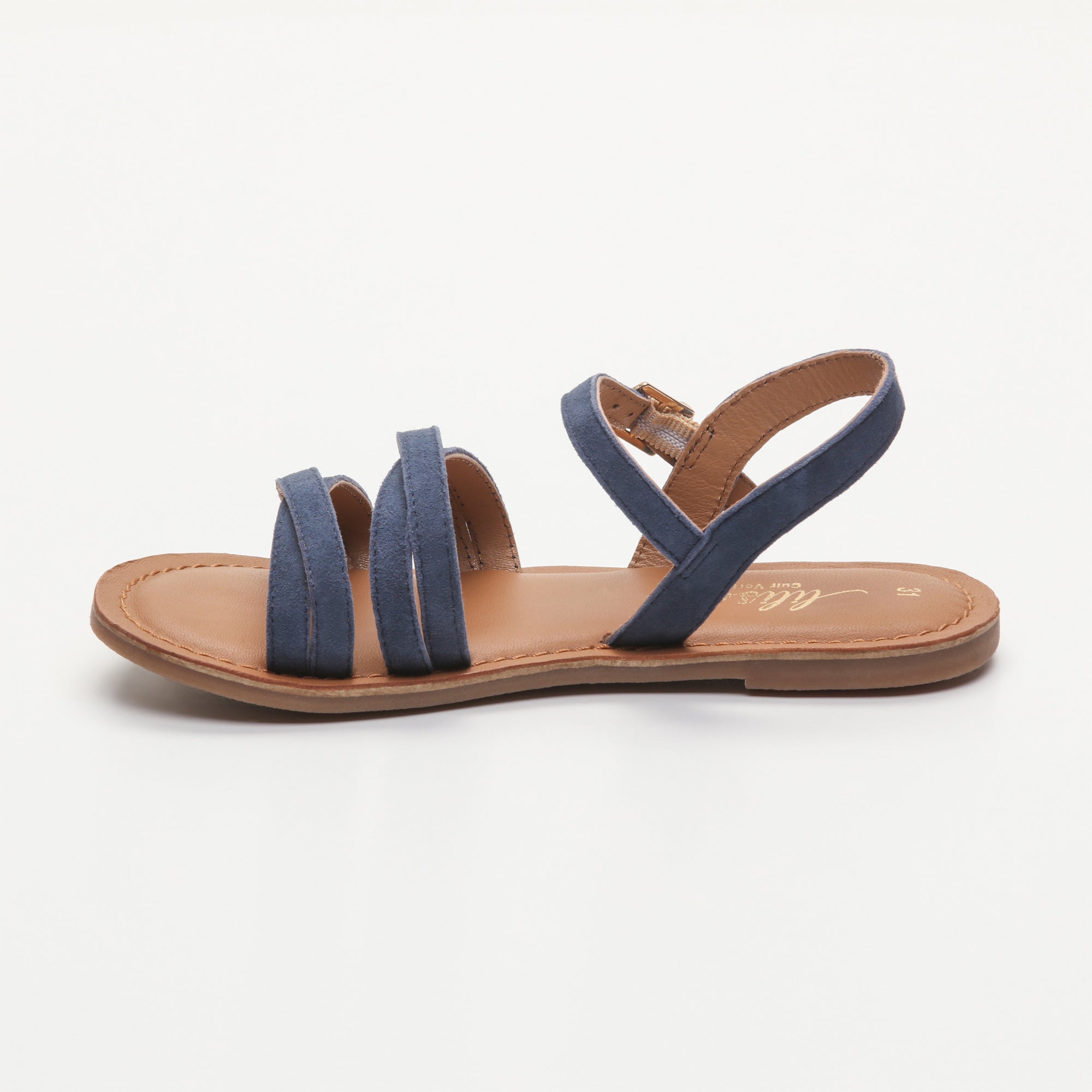 AQUARELLA sandales cuir navy