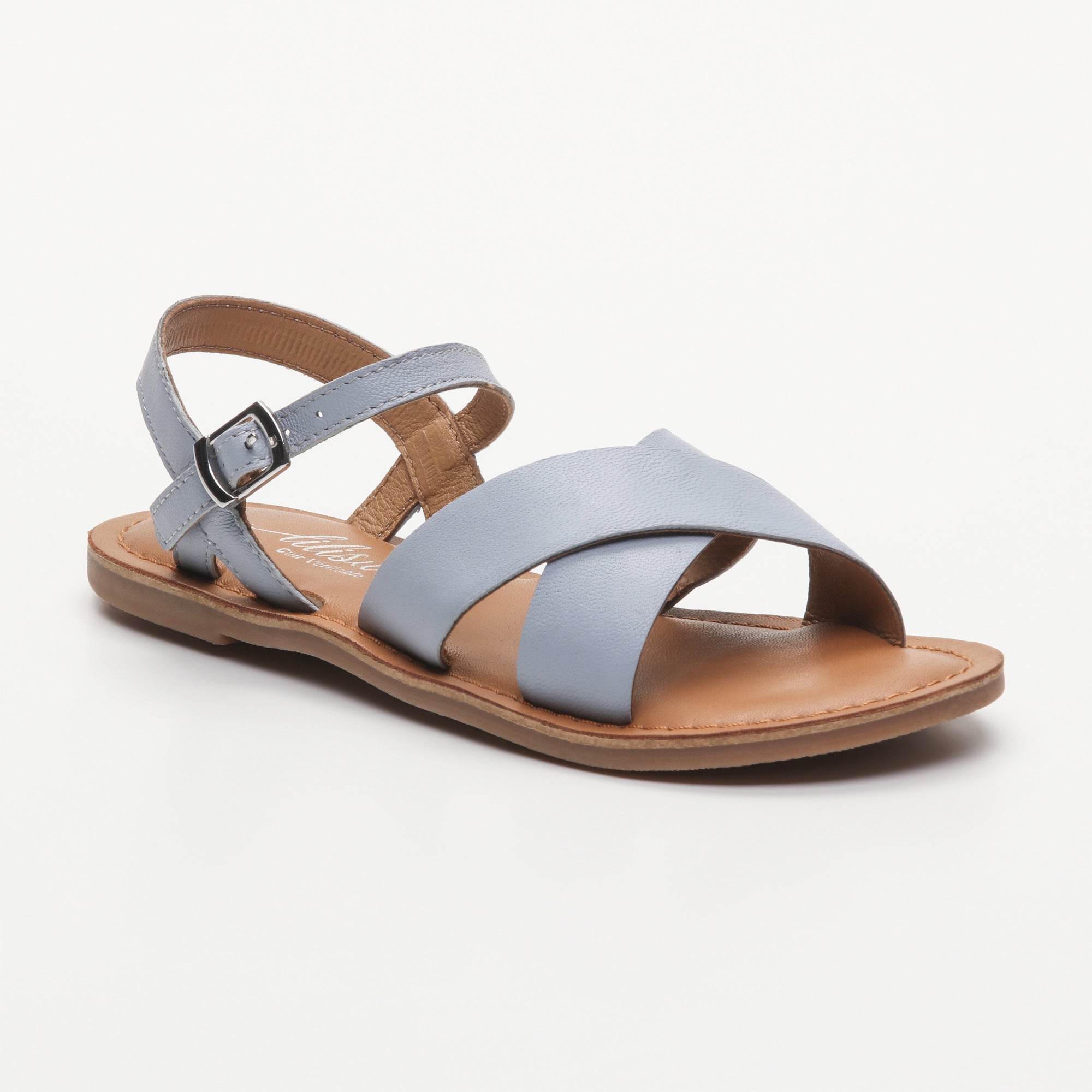 DUMBA sandales cuir lt blue