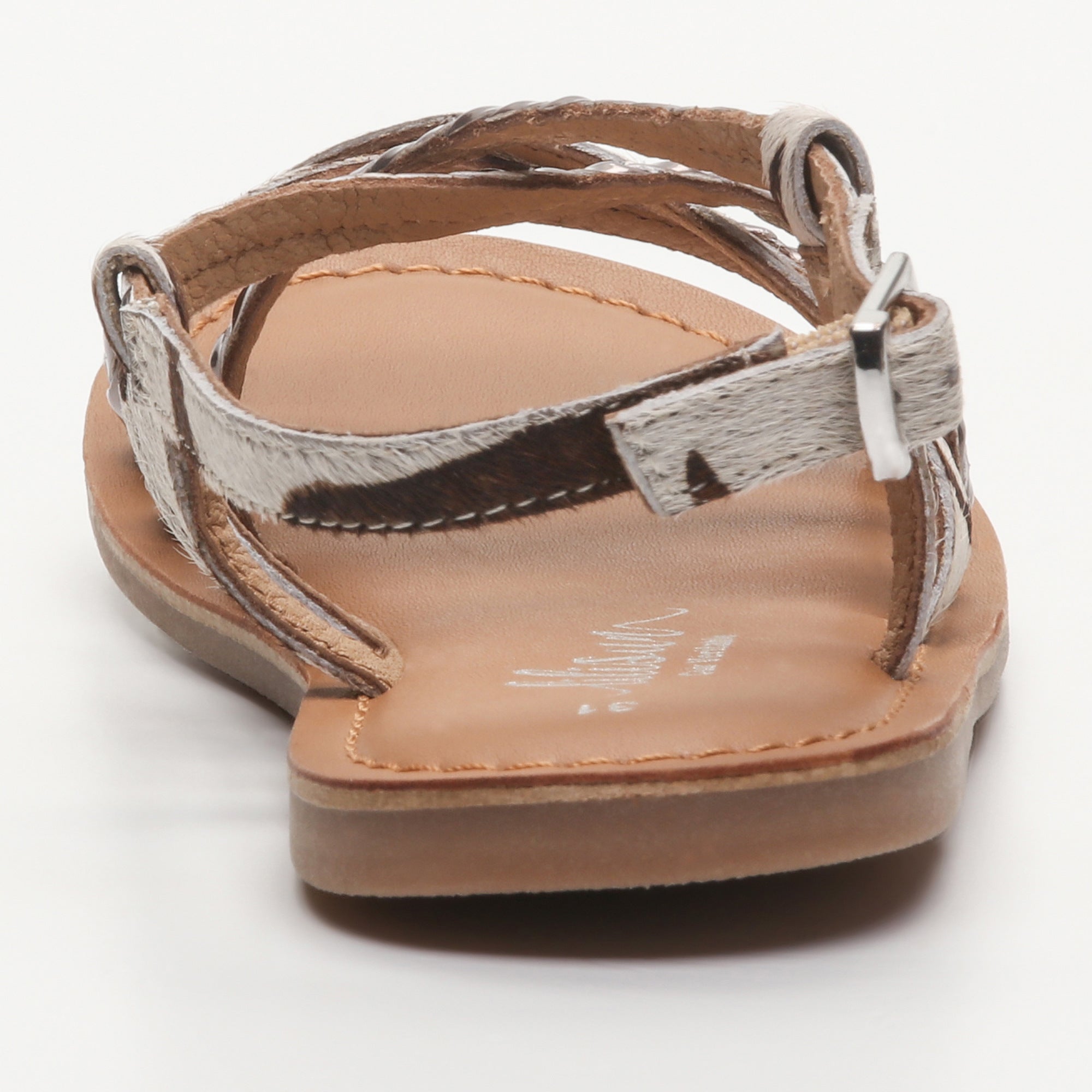 RAZPUNZEL sandales cuir zebra + grey