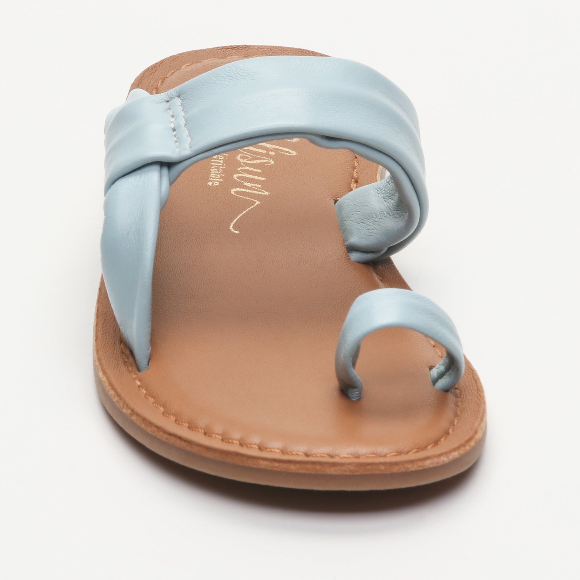 MILA sandales cuir cyan blue