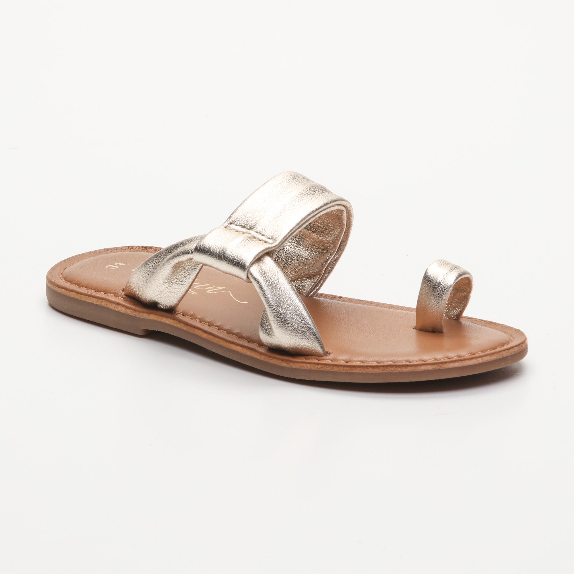 MILA sandales cuir gold