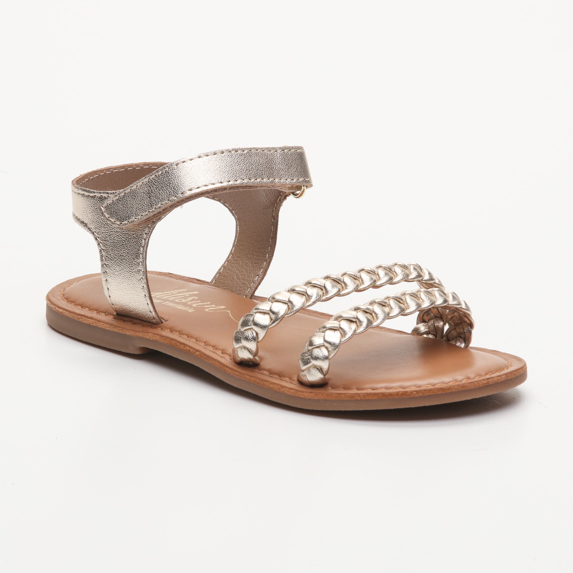 LILI sandales cuir platinium