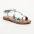 BELLA sandales cuir lt blue metallic