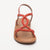 JOANNA sandales cuir coral + dk orange