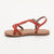 JOANNA sandales cuir coral + dk orange