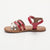 ROMY sandales cuir fushia + gold