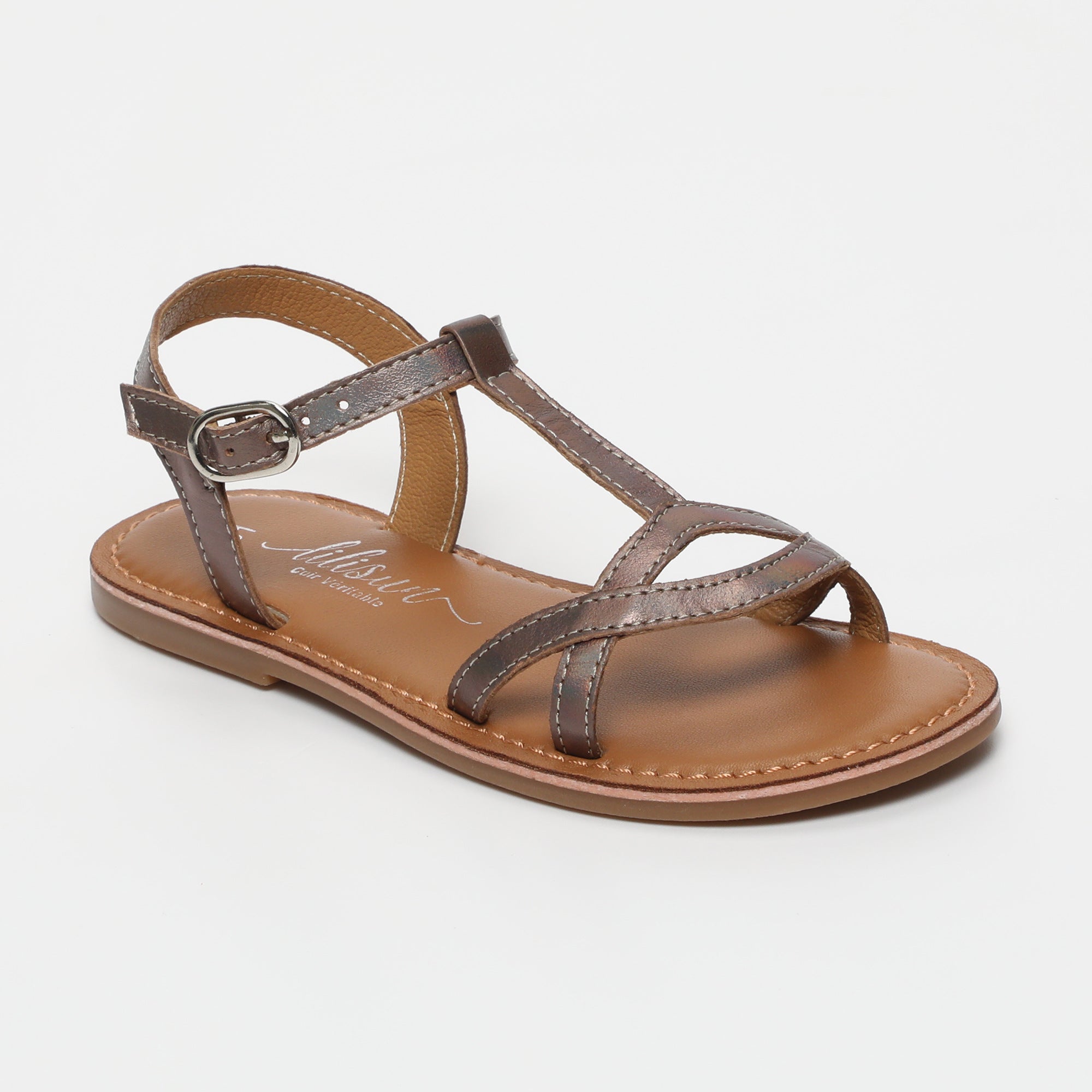 GABRIELLE Sandales arc en ciel marron