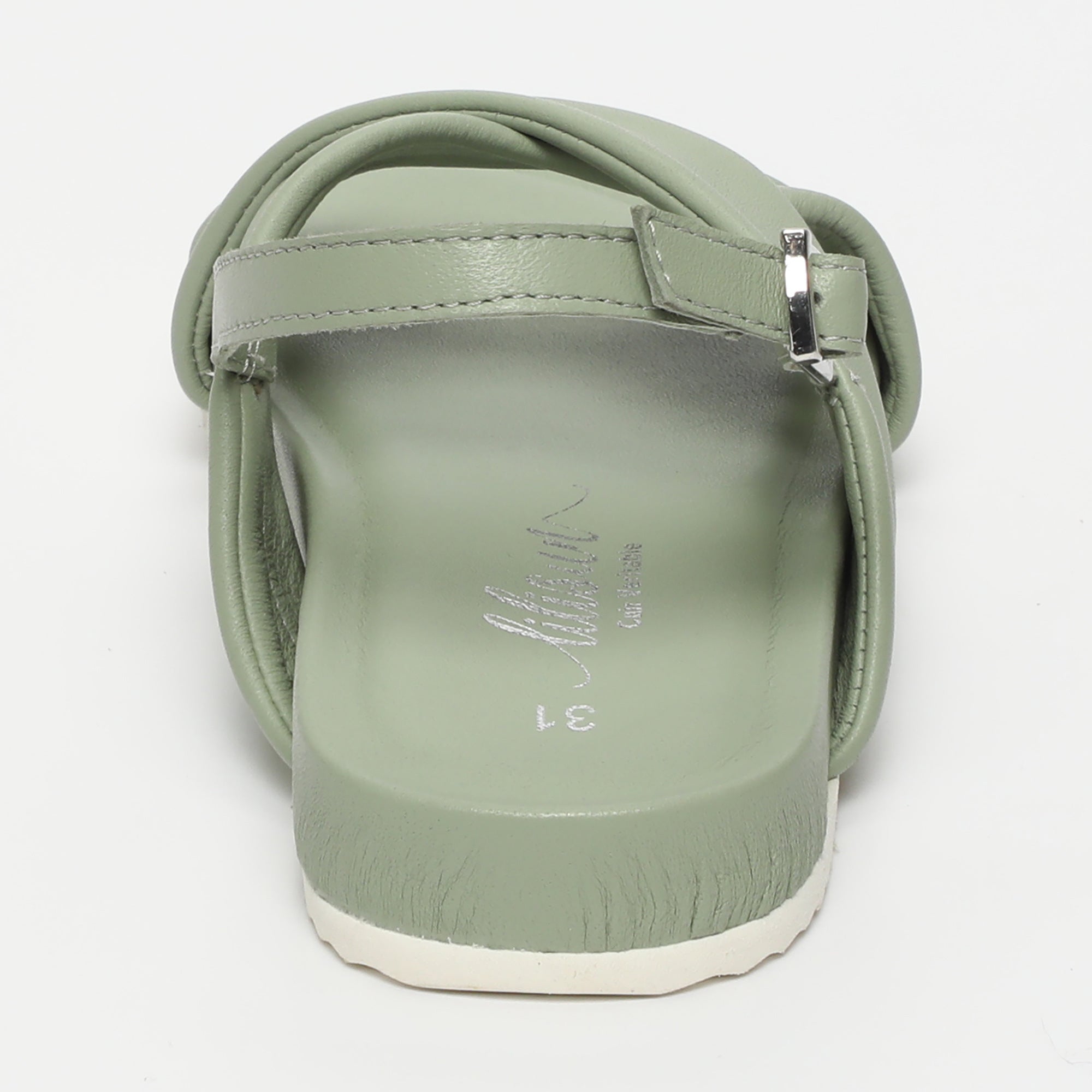 RABY Sandales en cuir vert clair