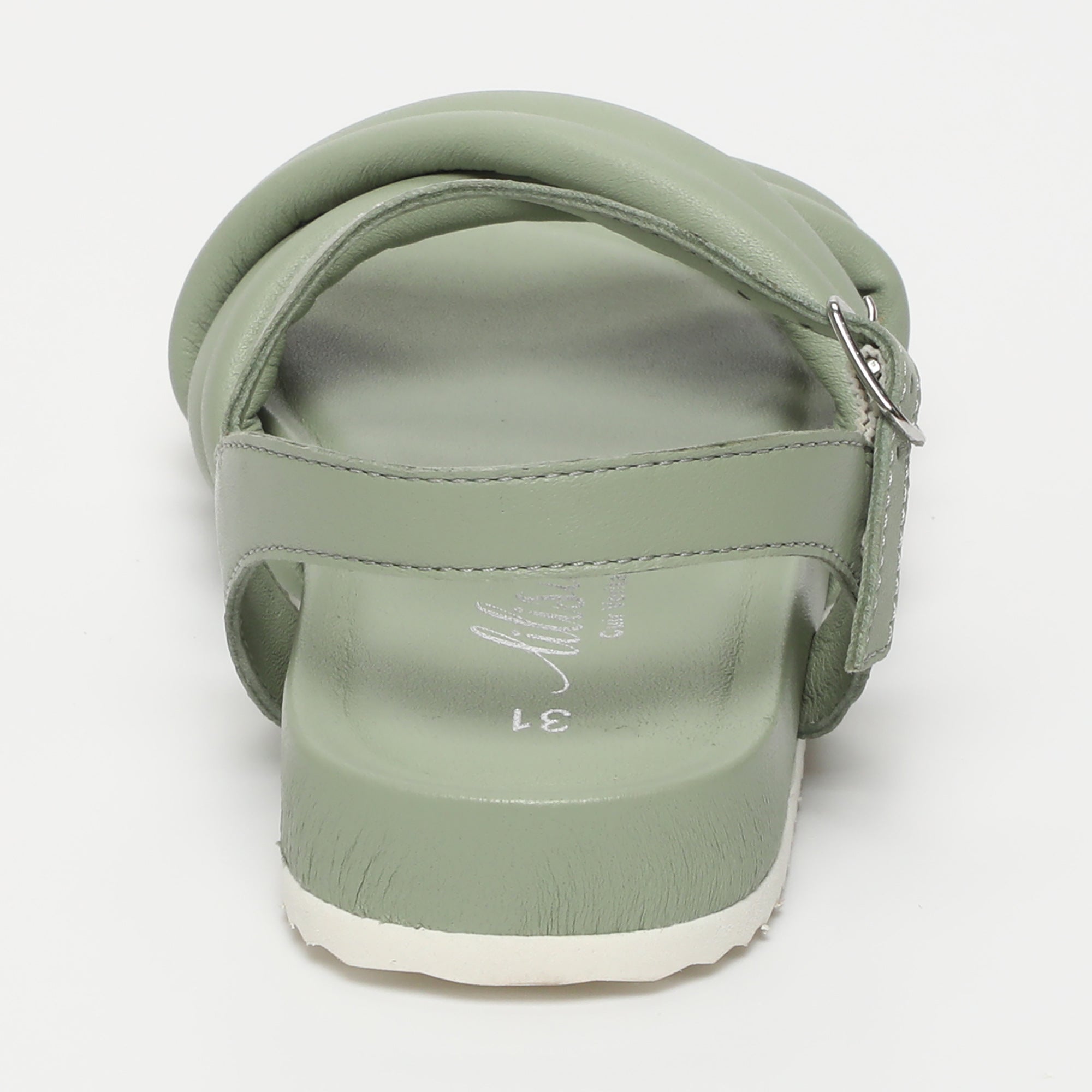 YANYO Sandales en cuir vert clair