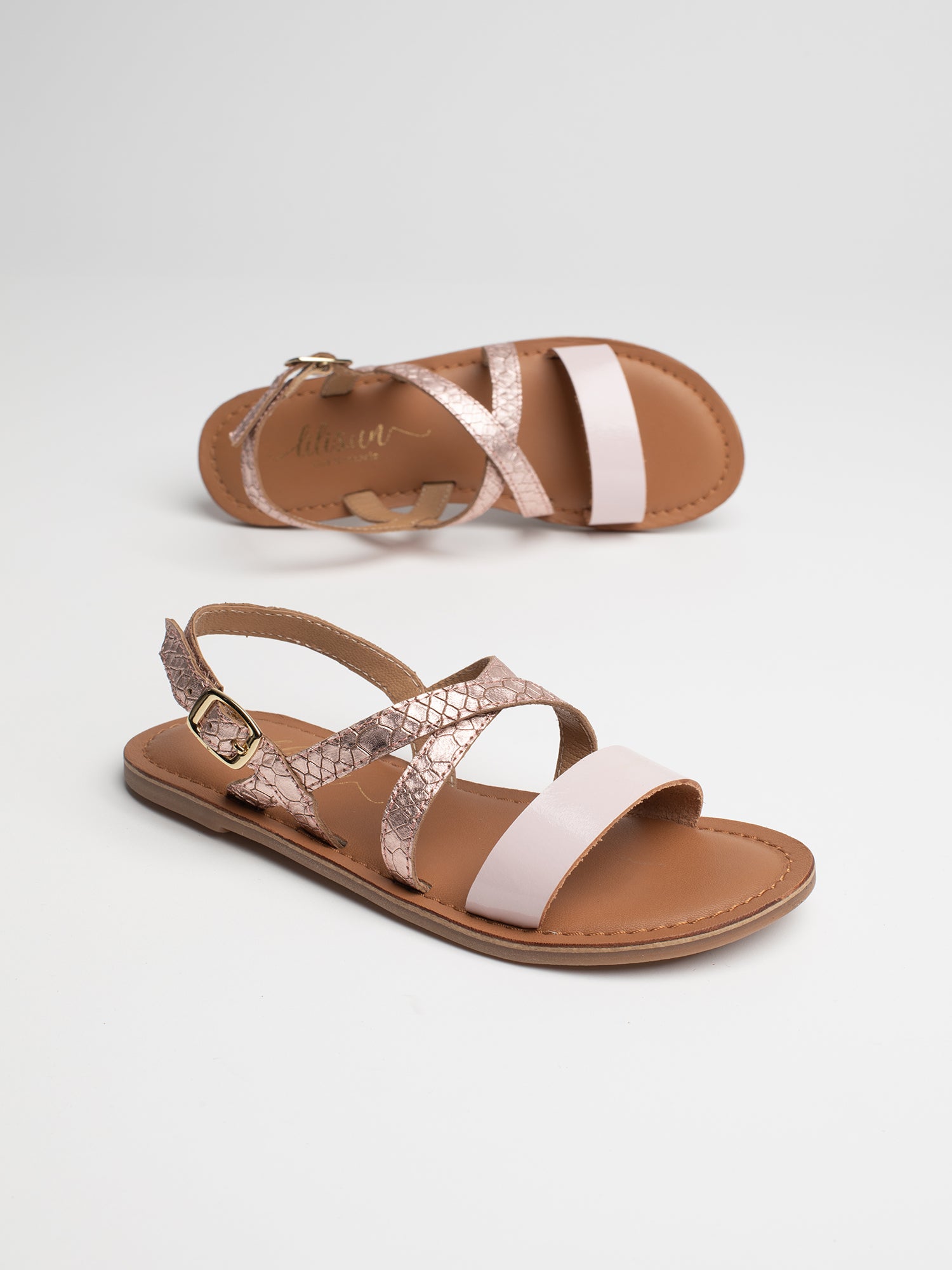 FLORA sandales rosegold
