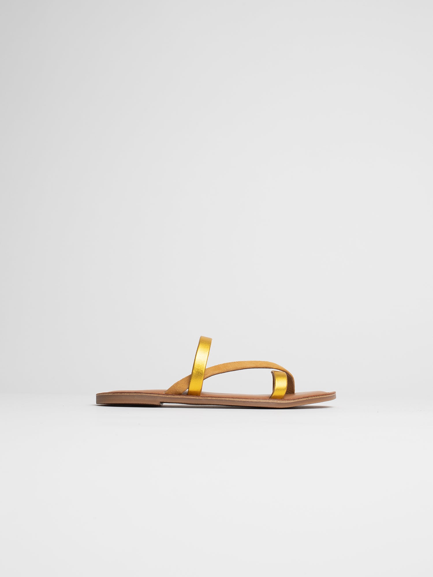 TIANA sandales jaune métallisé