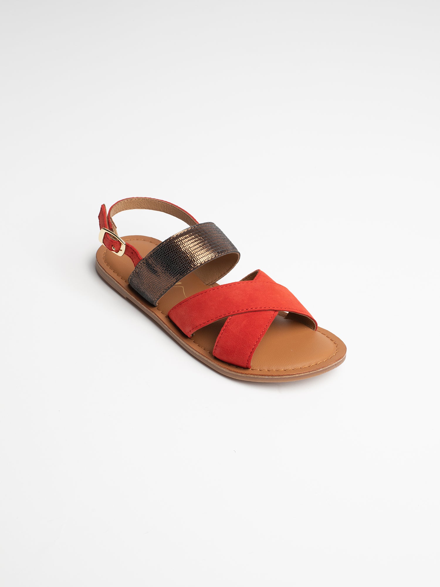 BLANCHE sandales rouge bronze