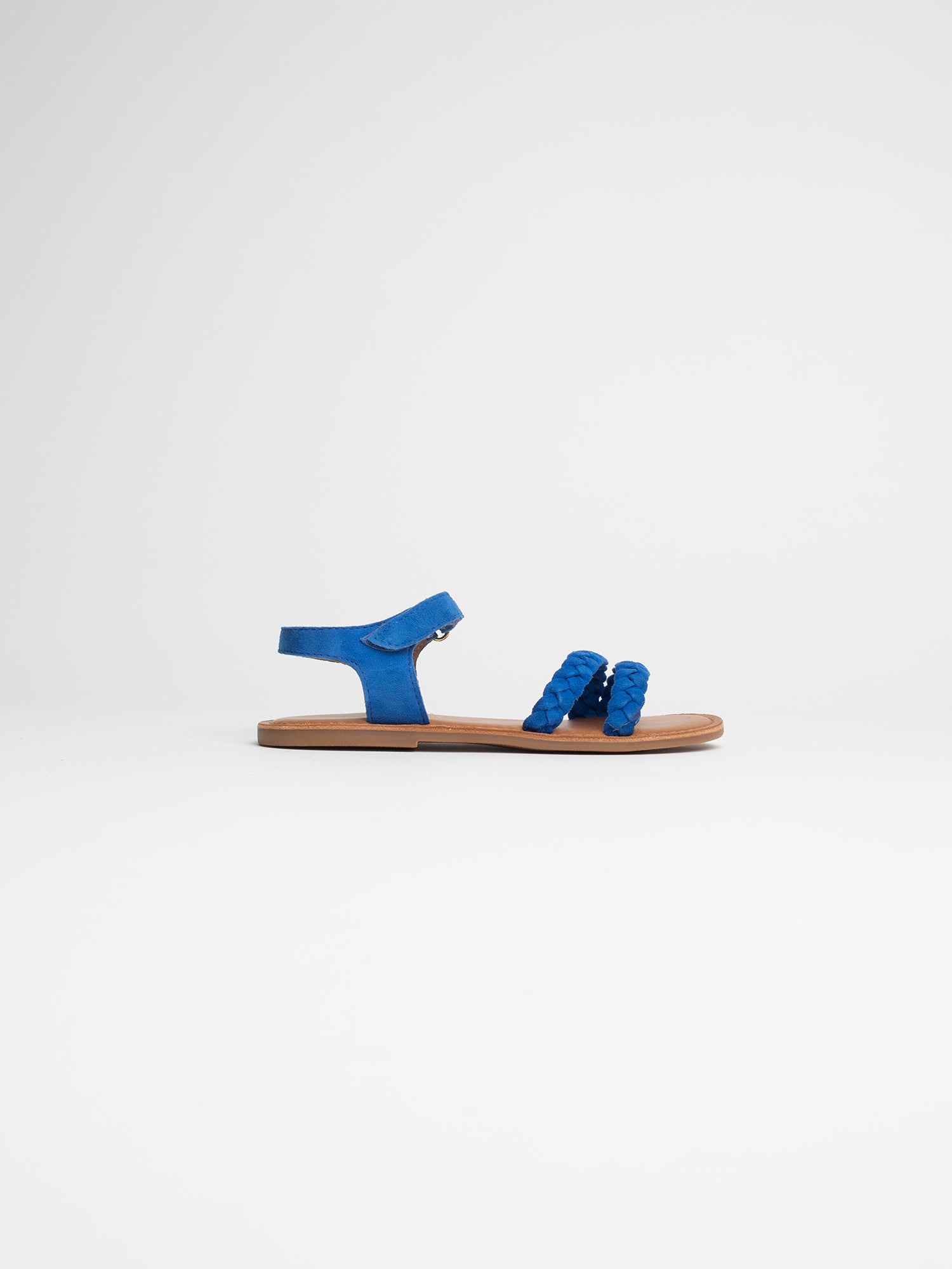 LILI Sandales en cuir bleu roi