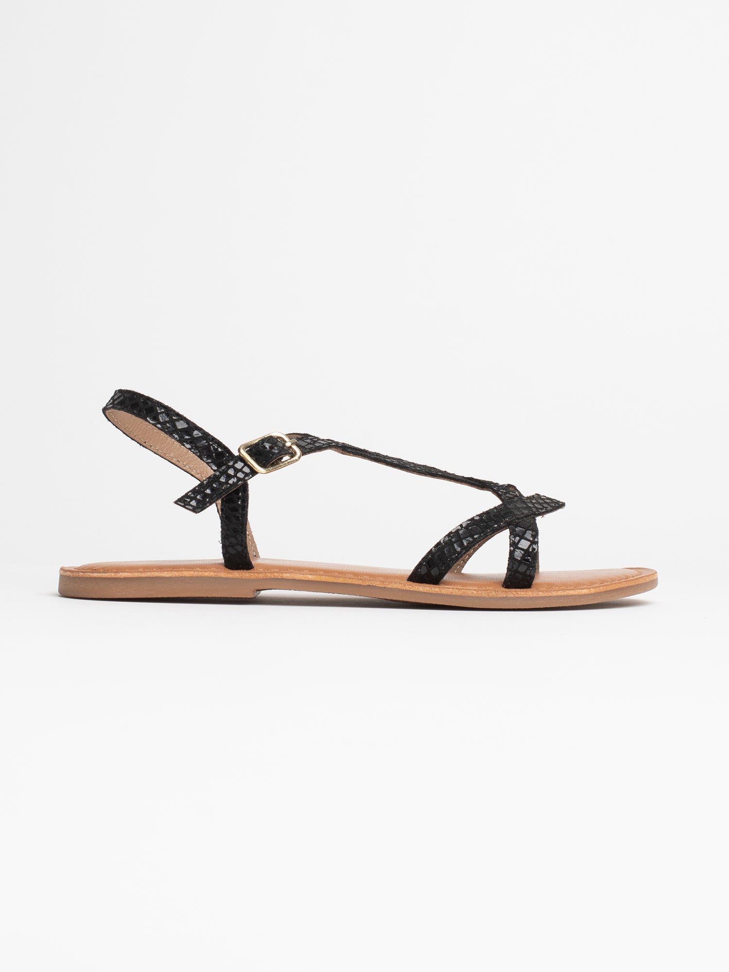 BIANCA Sandales en cuir noir