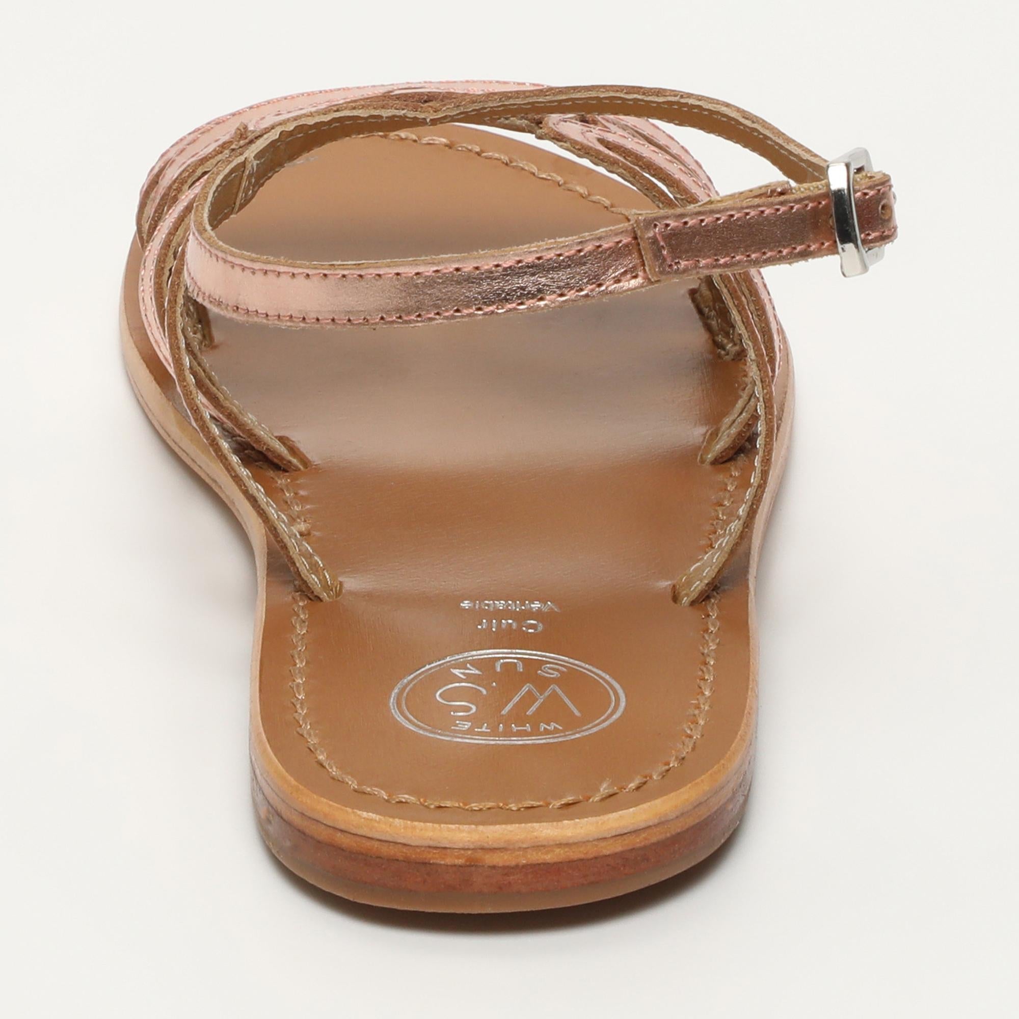 MORGAN sandales en cuir or rose