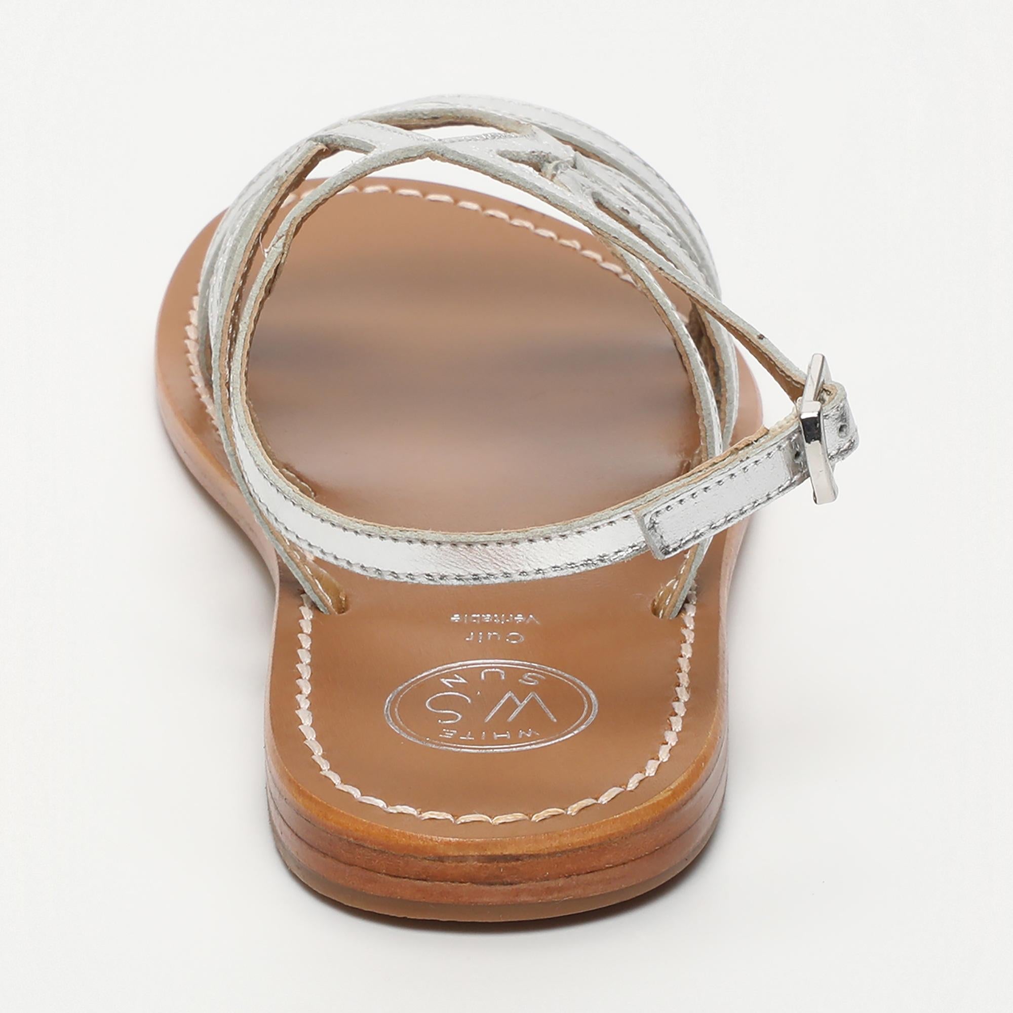 MORGAN sandales en cuir argent