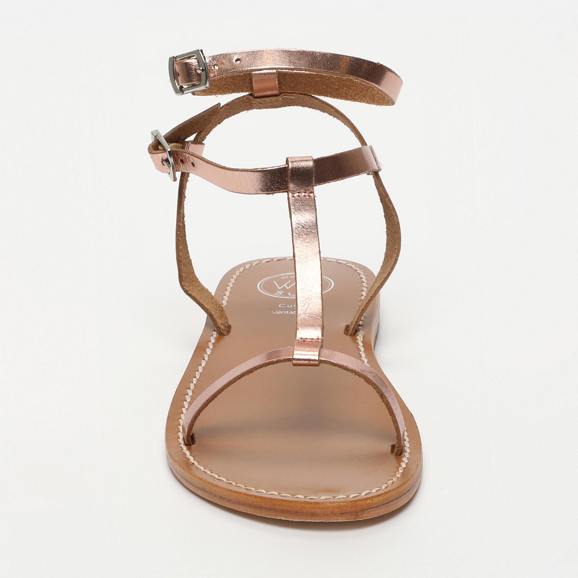 NAMI sandales en cuir or rose