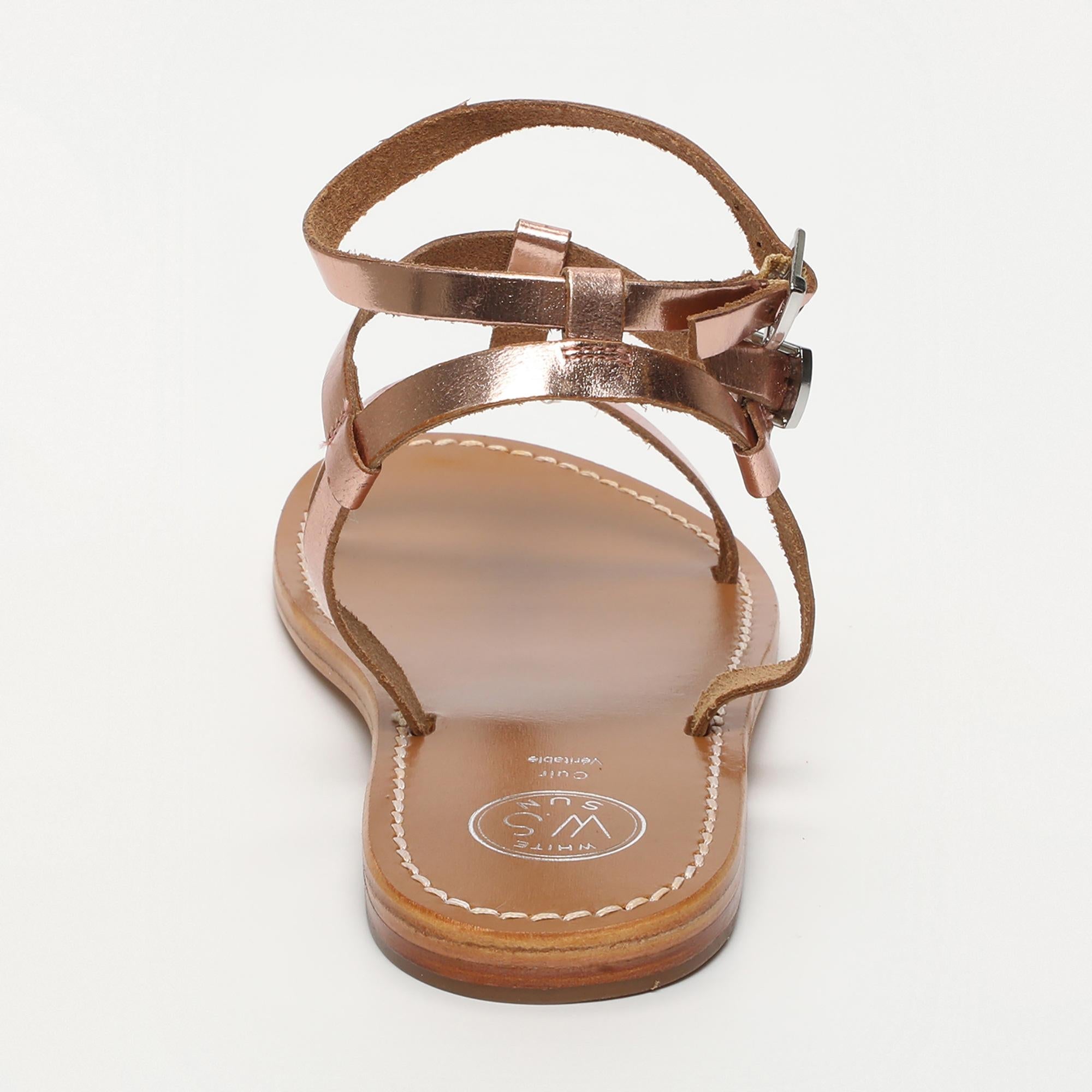 NAMI sandales en cuir or rose